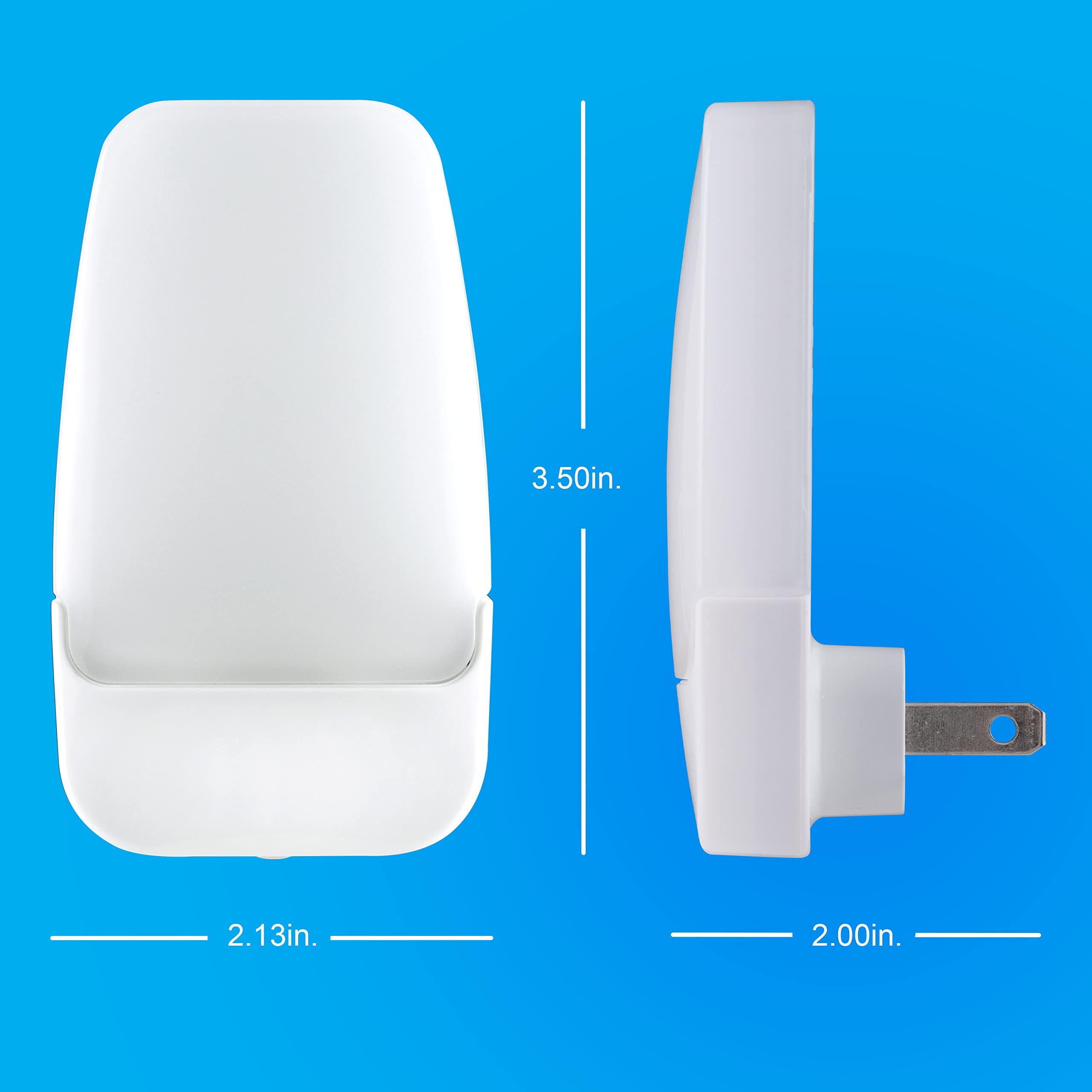 GE LED Night Light - Plug-in with Dusk to Dawn Sensor, 4 Pack, Cool White, Model 55992, UL-Certified, Energy Efficient