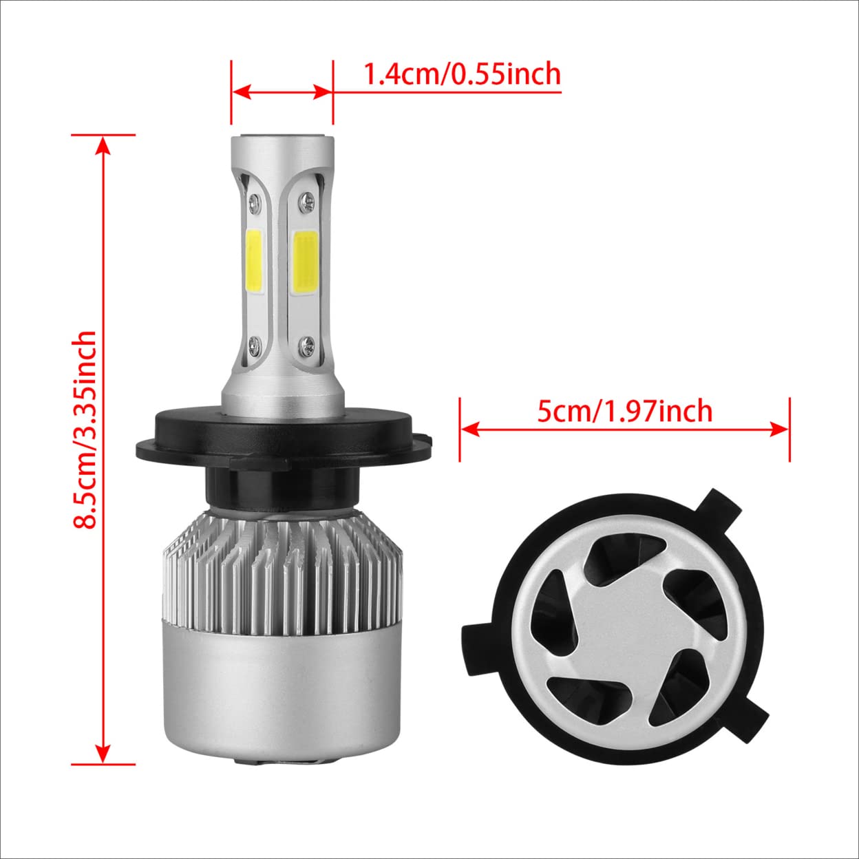 T1140 Gpct Cree H4 Car Headlight Kit - Bright Led, Easy Installation, Long-Lasting Performance