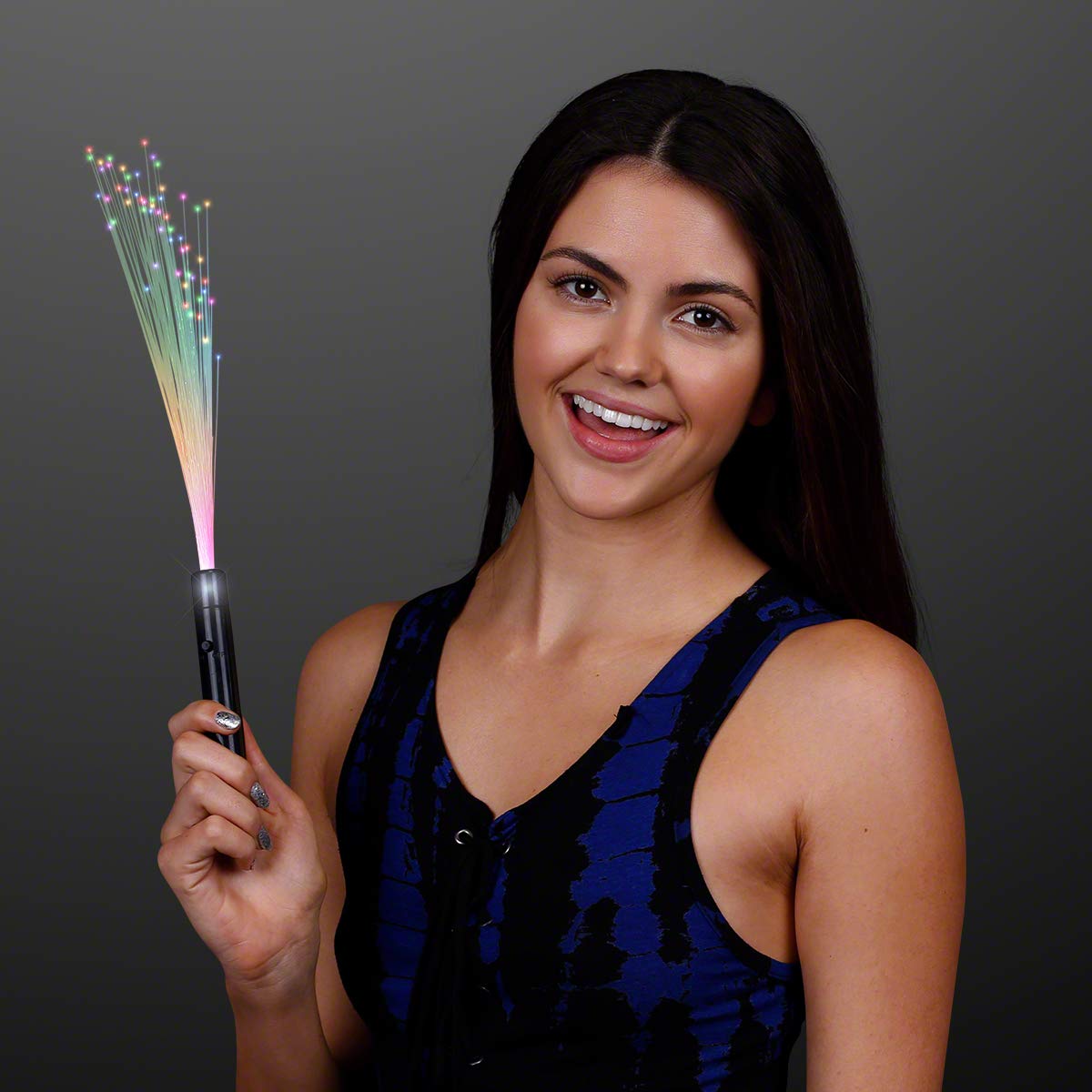 Flashingblinkylights Multicolor Light Up Fiber Optic Wands (Set Of 12) Led Sparklers For Weddings And Parties