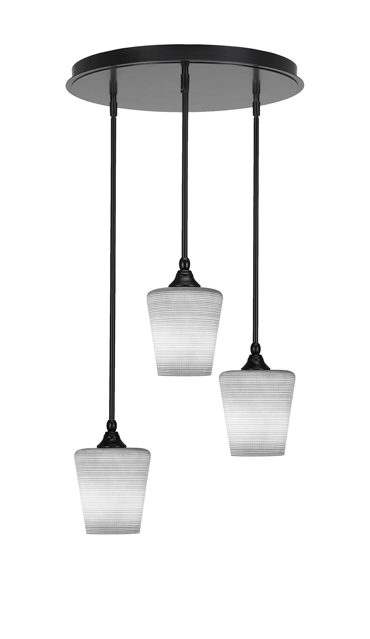 Empire 3 Light Cluster Pendalier in Matte Black Finish (2183-MB-4031)