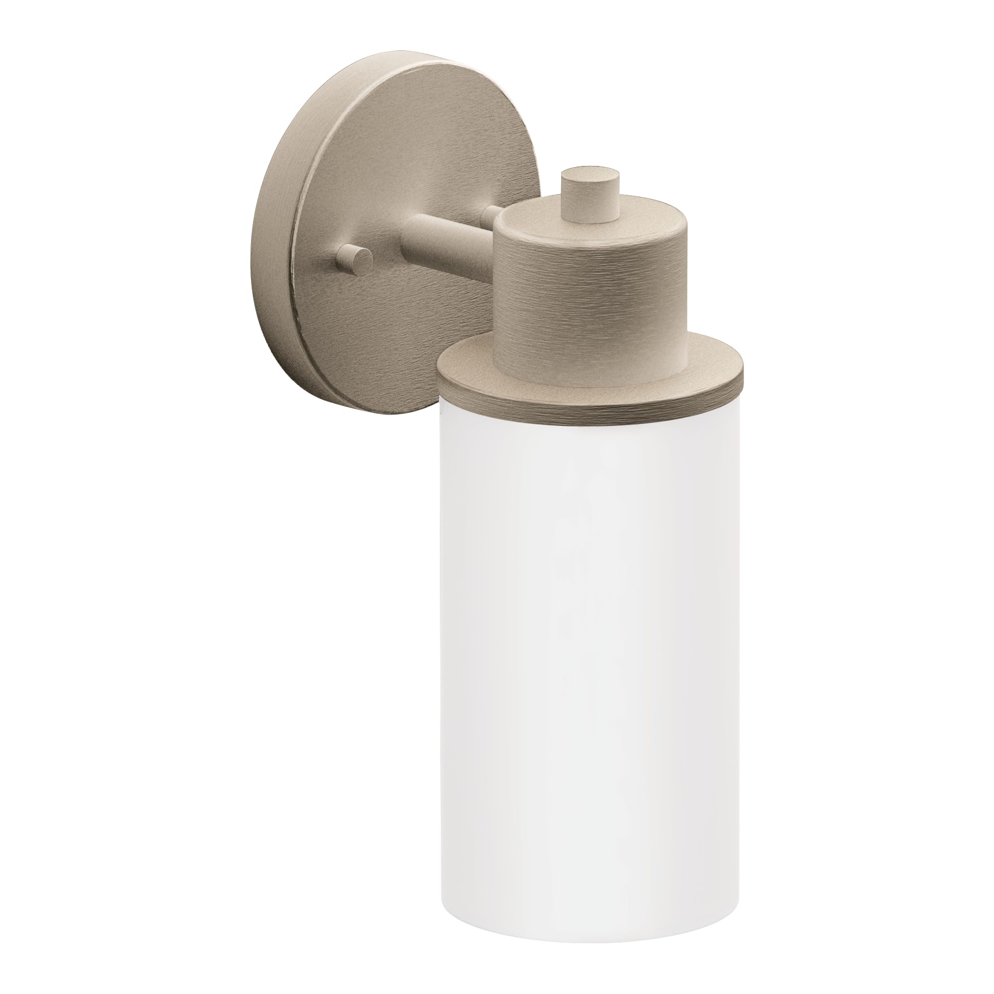 Moen Dn0764Bn Iso 4-Light Dual-Mount Bath Bathroom Vanity Fixture With Frosted Glass, Brushed Nickel