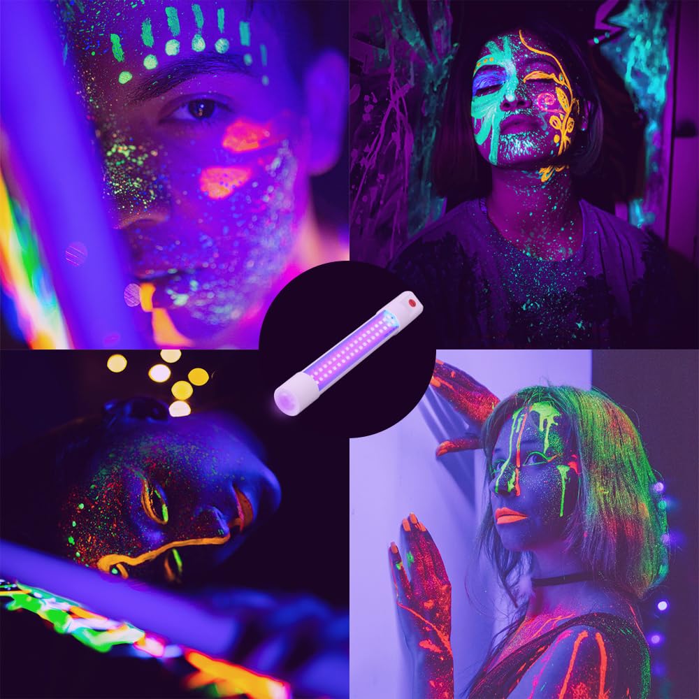 Black Light Rechargeable Battery Operated - Small Portable Black Light Bar 395Nm