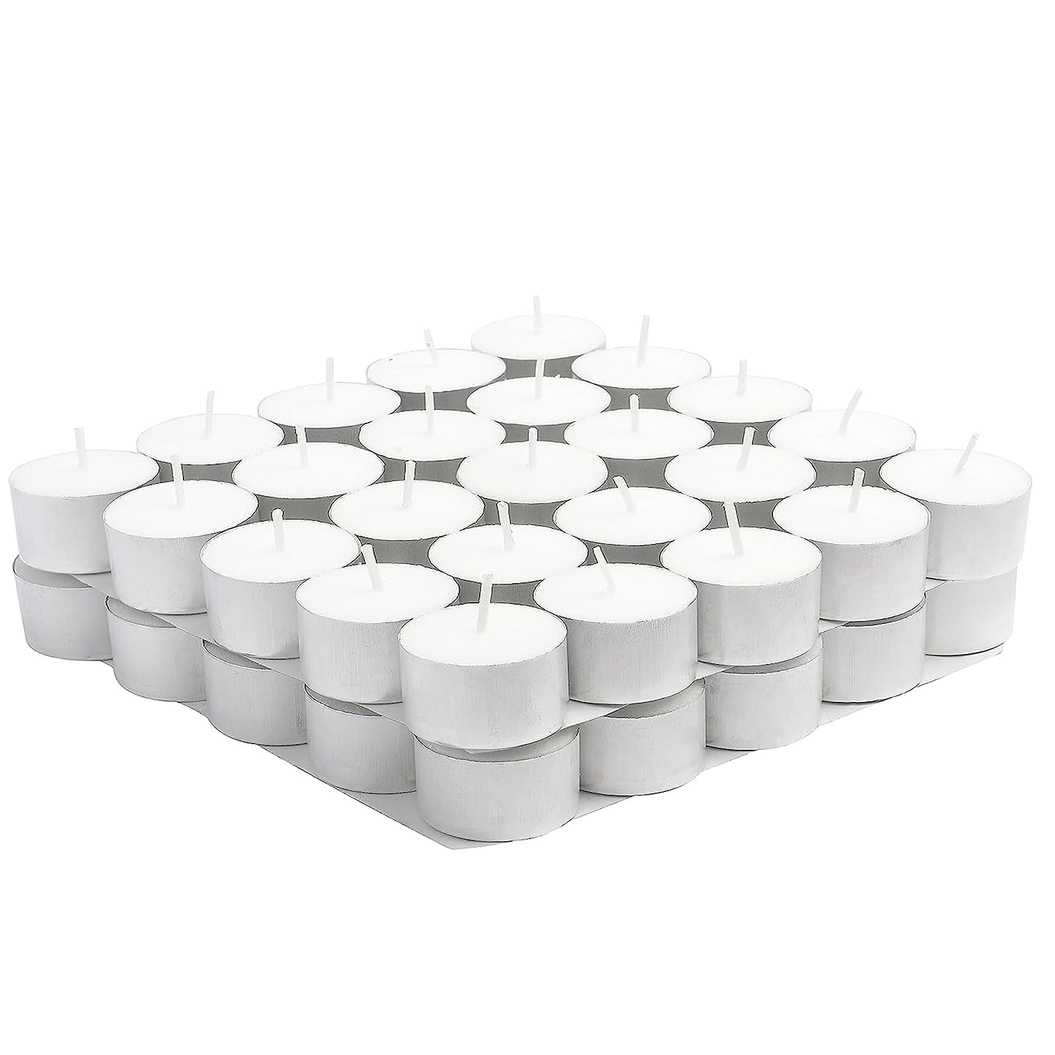 True Decor Wax 7 Hour Long Burning Tealight Candles 20G Jumbo Tea Lights Candle 50 Pcs Unscented Diwali Tea Candles