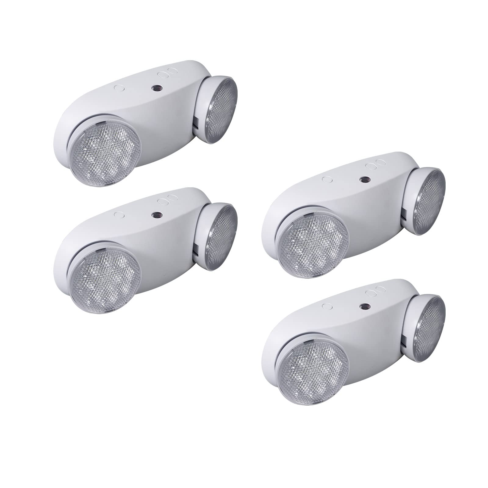 CM MZY Emergency Lights with Battery Backup  Commercial Emergency Lighting Fixtures  Two Adjustable LED Light Heads  120-277V AC  UL Certified (4PCS)