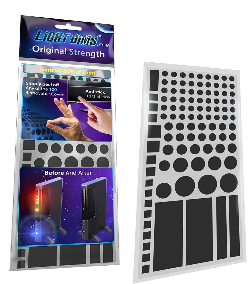 Light Dims Light Dimming Sheets - Grey Plastic Led Covers For Routers & Electronics, Dims 50-80%, 1 Count, Model 793573834232