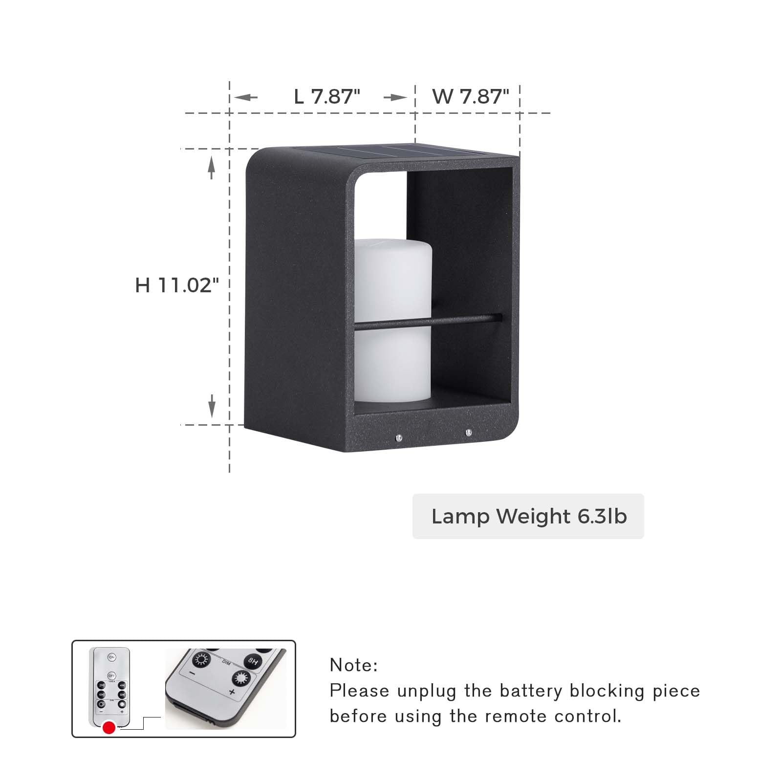 Linkmoon Solar Lanterns Outdoor Waterproof, Patio Lights with 3000K LED, Outdoor Lights Solar Powered with Remote Control, Floor