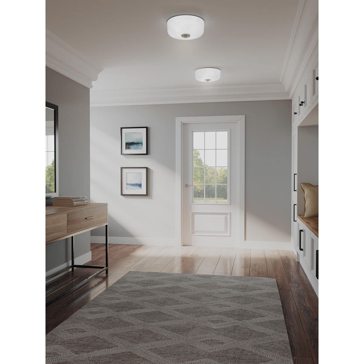 Progress Lighting P3620-09 Alexa Close-To-Ceiling, Nickel