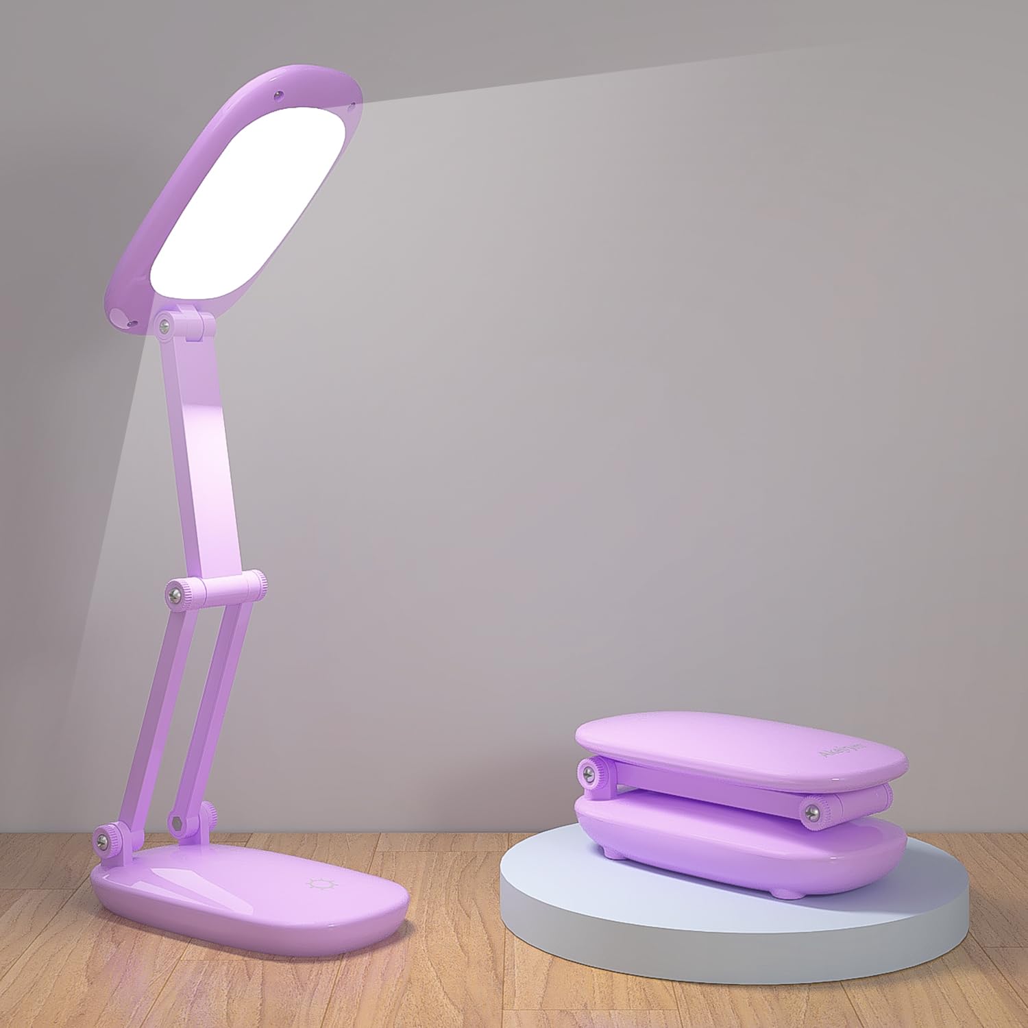 LED Desk Lamp for Office Home & Battery Operated Lamp Rechargeable Lamp Foldable & Portable Light, [2-fold support frame higher]