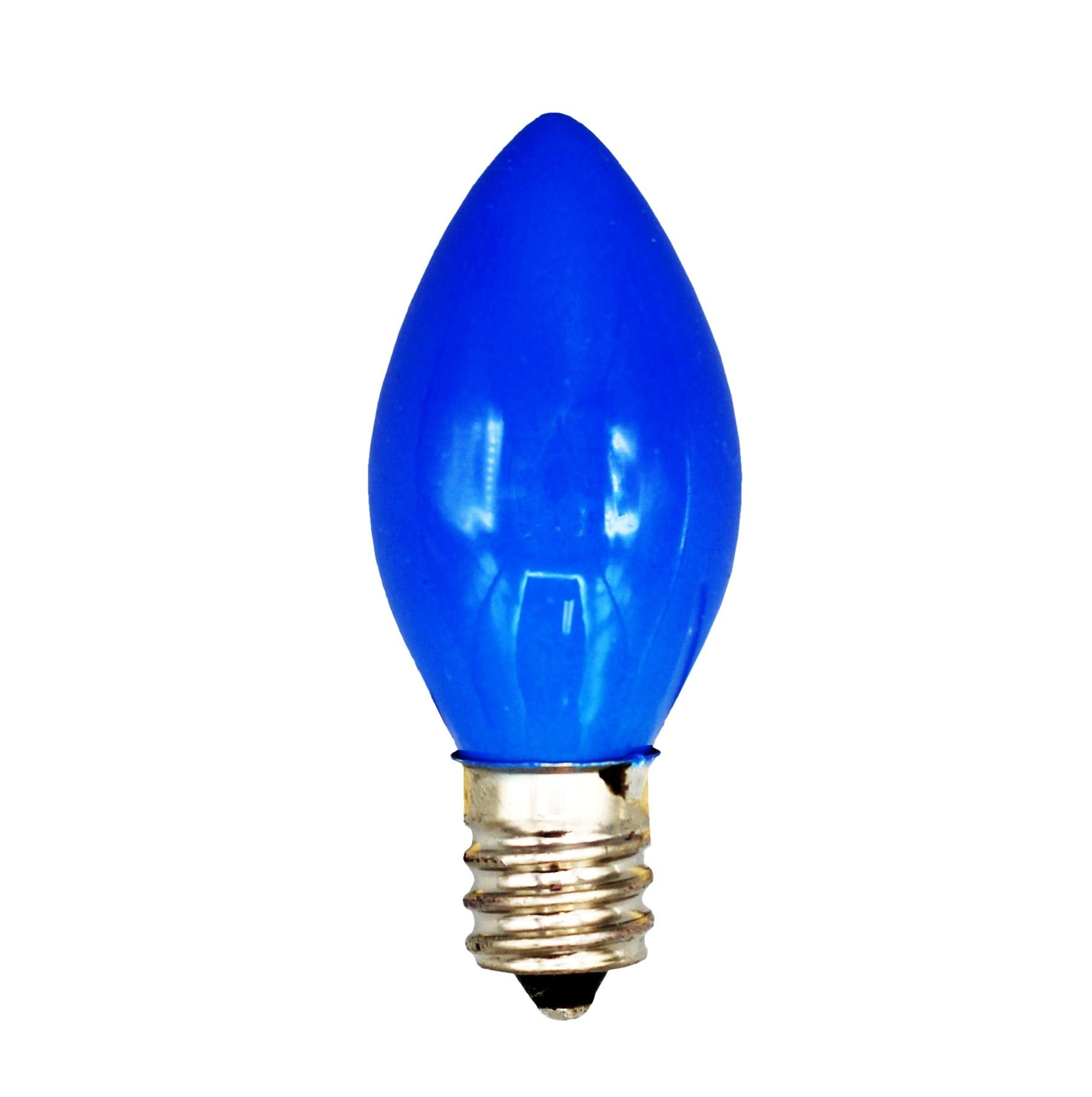Creative Hobbies Pack Of 25 C7 Led Blue Replacement Light Bulbs, 0.7W Ceramic Led Vintage Light Bulbs For C7 Outdoor String Ligh