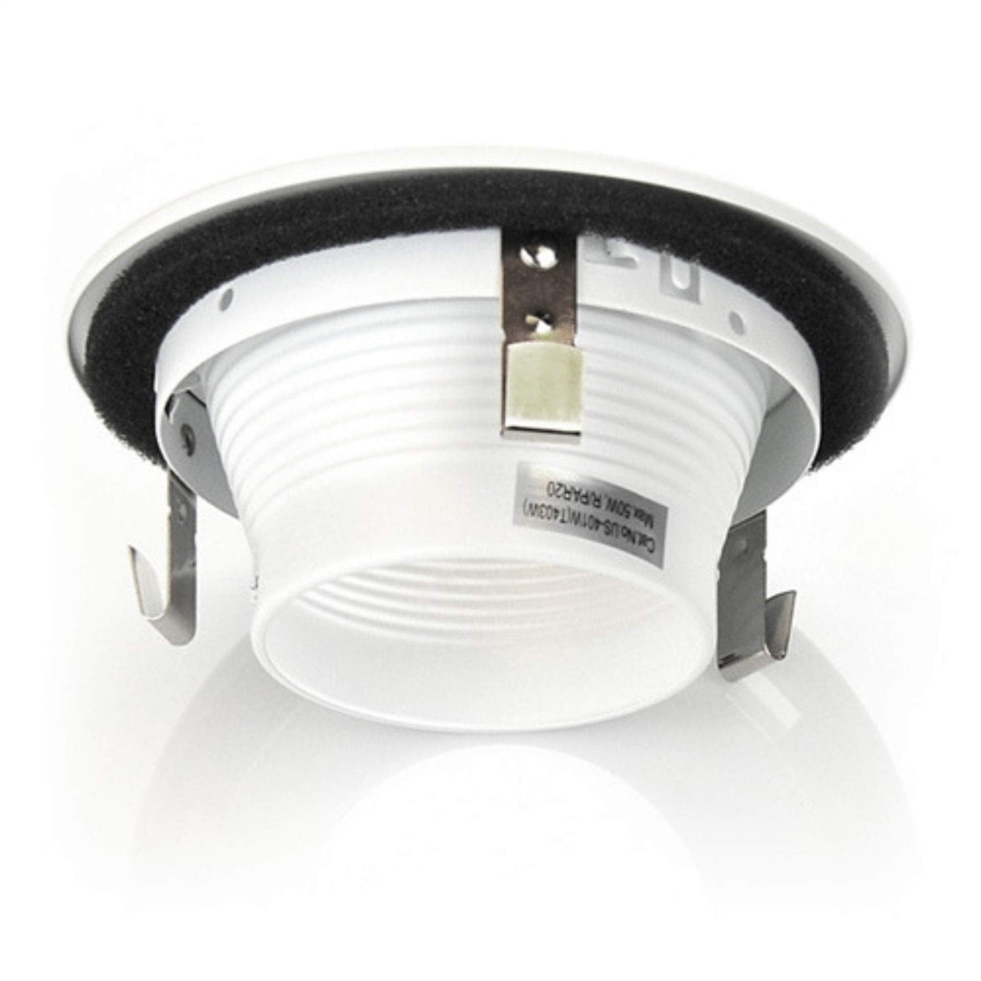 4 Inch Light White Stepped Baffle Trim - For 4" Recessed Can, Fits Halo/Juno Remodel Housing, Four Bros Lighting Sb4/Wht, 6 Pack (White)