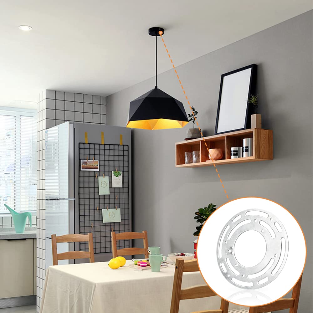 Upgraded Version - 2 Sets 4'' Diameter Light Fixture Mounting Bracket, Helunsi Universal Crossbar For Lighting, Ceiling Fan Ligh