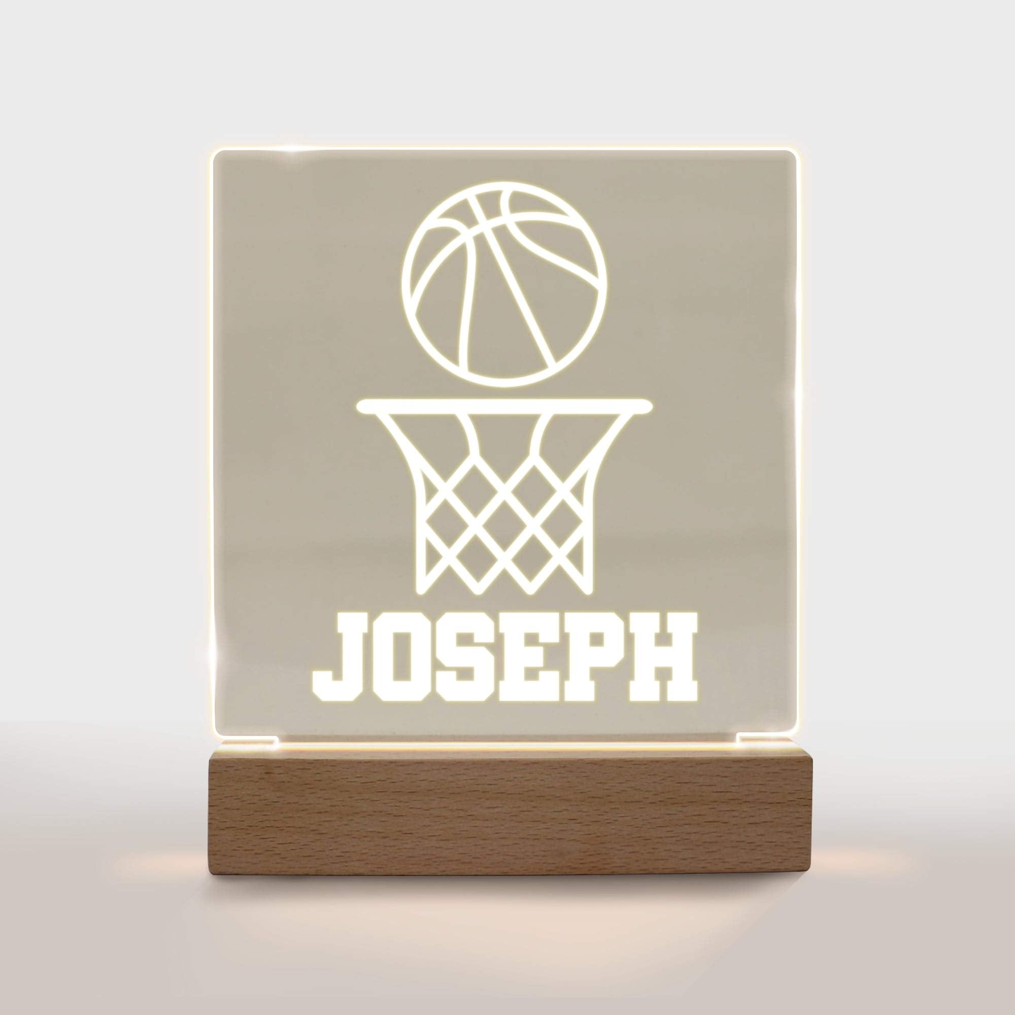 Personalized Night Light For Kids Girls Boys Customized Gifts For Baby Boy Bedroom Decor Basketball