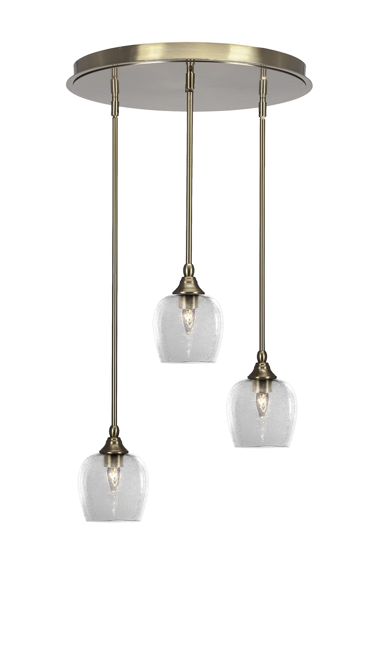 Empire 3 Light Cluster Pendalier in New Age Brass Finish (2183-NAB-4810)