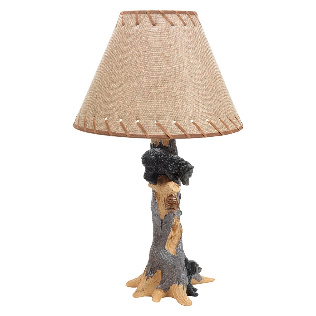 BLACK FOREST DECOR Life is Sweet Bear Accent Lamp - Vintage Rustic Home Décor, 23" x 14", Black, Model DS10934