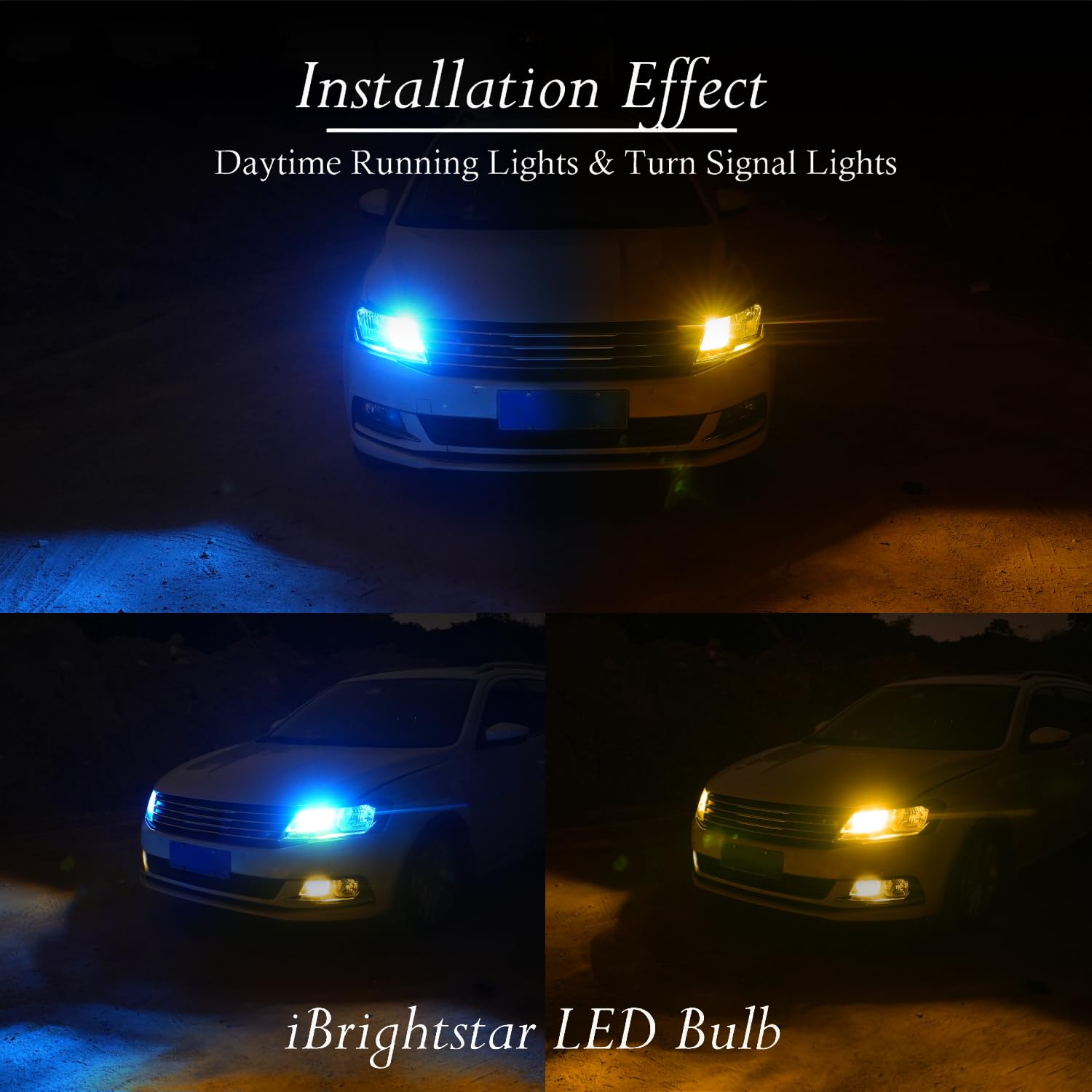iBrightstar 1157 Switchback LED Bulbs, Ice Blue/Amber for Daytime Running Lights and Turn Signals