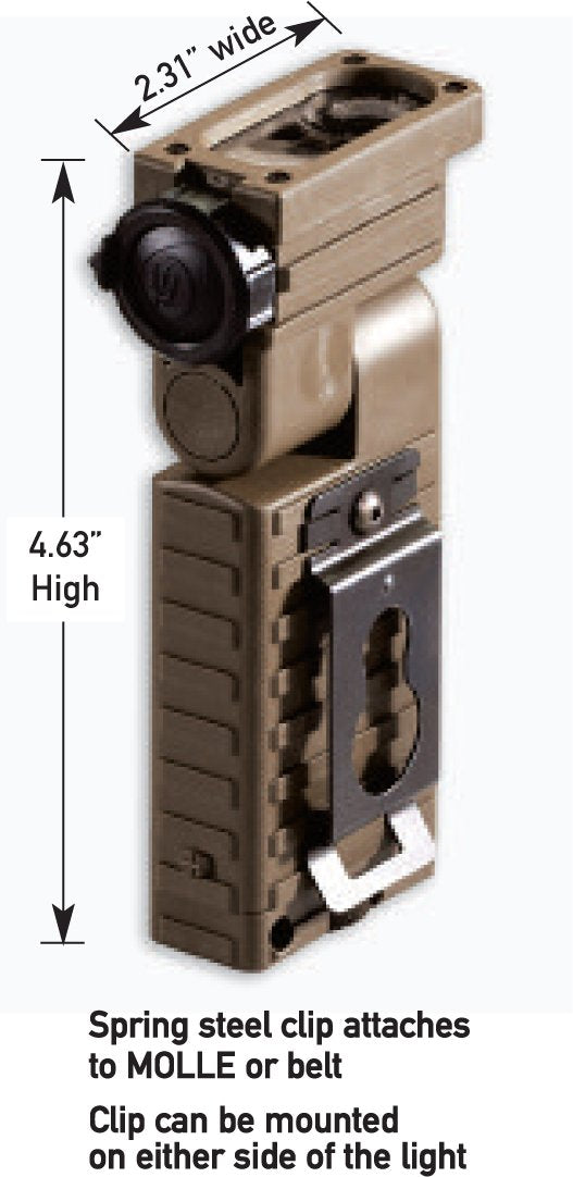 Streamlight 14024 Sidewinder 55-Lumen Aviation Flashlight White LED with MOLLE Retainer and Batteries, Coyote