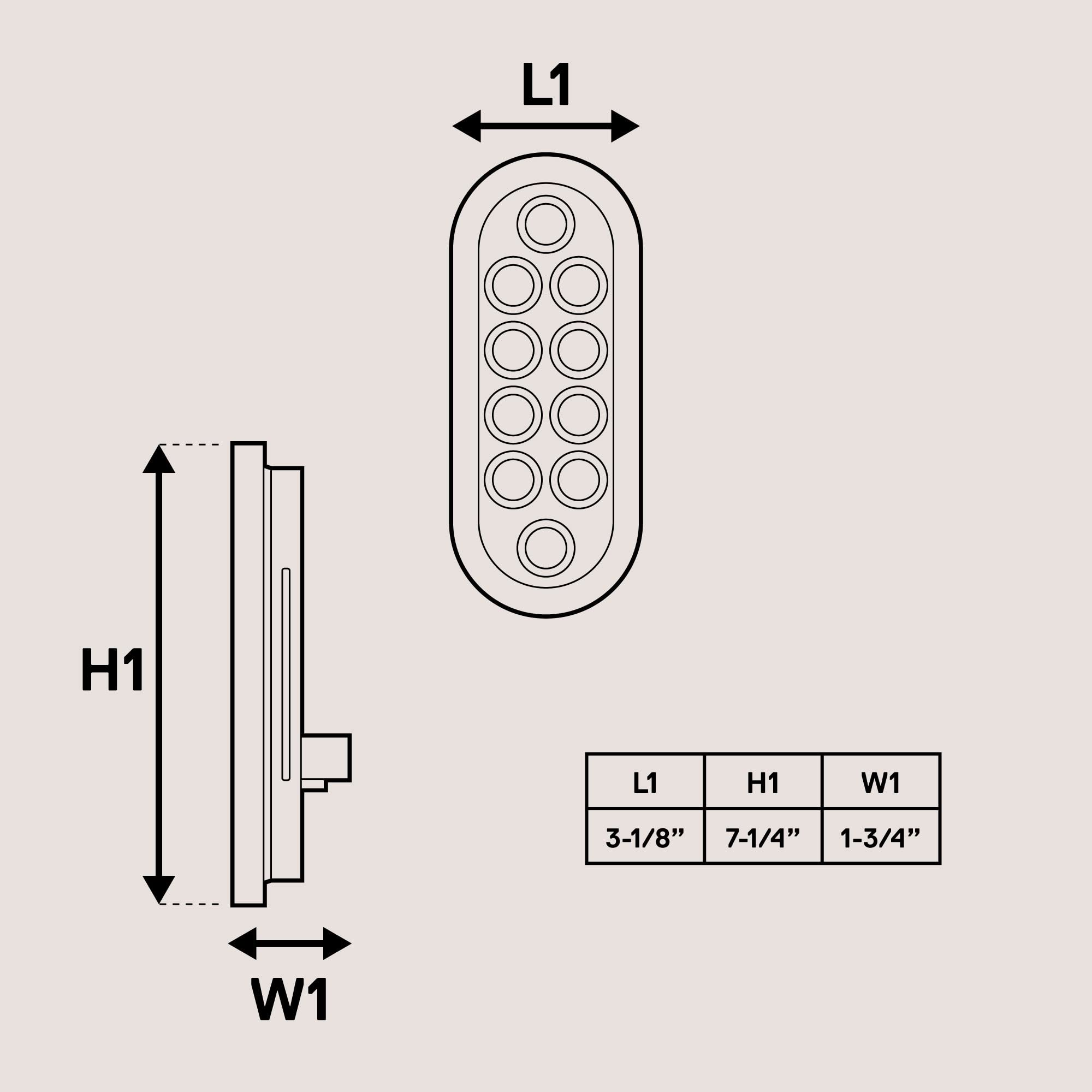 True Mods 4Pc 6&quot; Red Oval Led Trailer Tail Light Kit [Dot Fmvss 108] [Sae S2Tsi6P2] [Grommet & Plug] [Ip67 Waterproof] [Stop Turn Tail] Trailer Brake Lights For Boat Trailer Rv Trucks