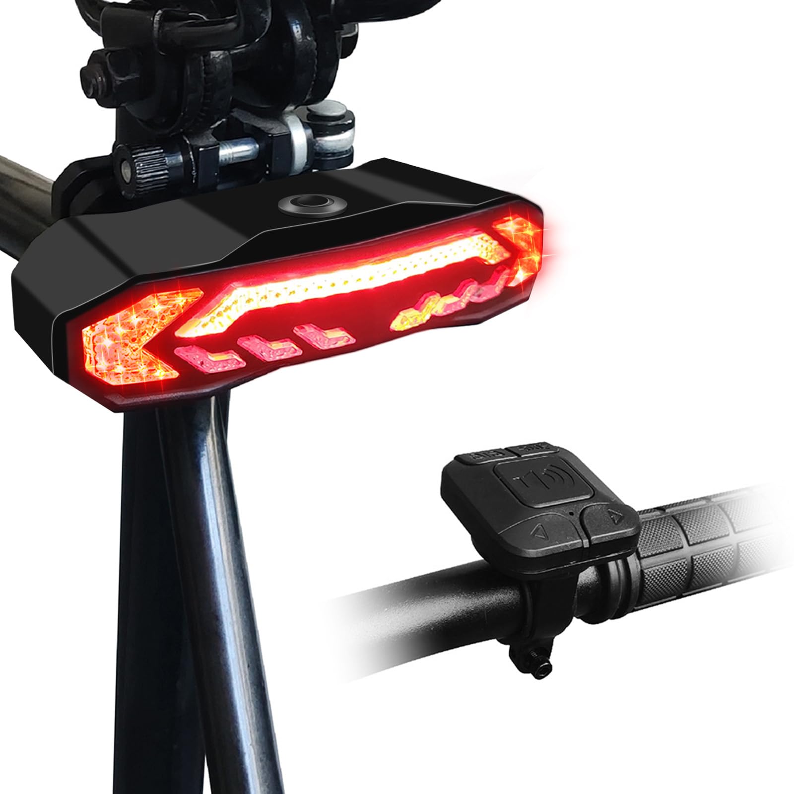 EBUYFIRE Bike Tail Light - USB Rechargeable, Waterproof, with Turn Signals, Model KS-SF31, 5 in 1 Brake Tail Light