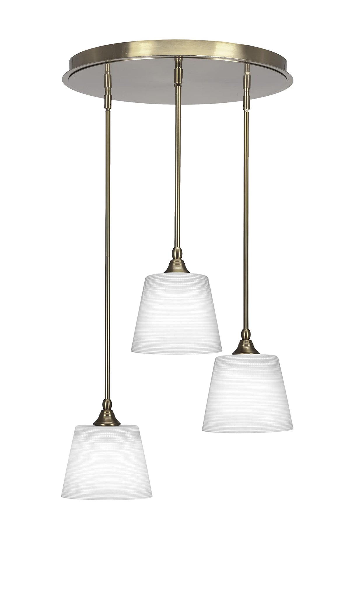 Empire 3 Light Cluster Pendalier in New Age Brass Finish (2183-NAB-4081)