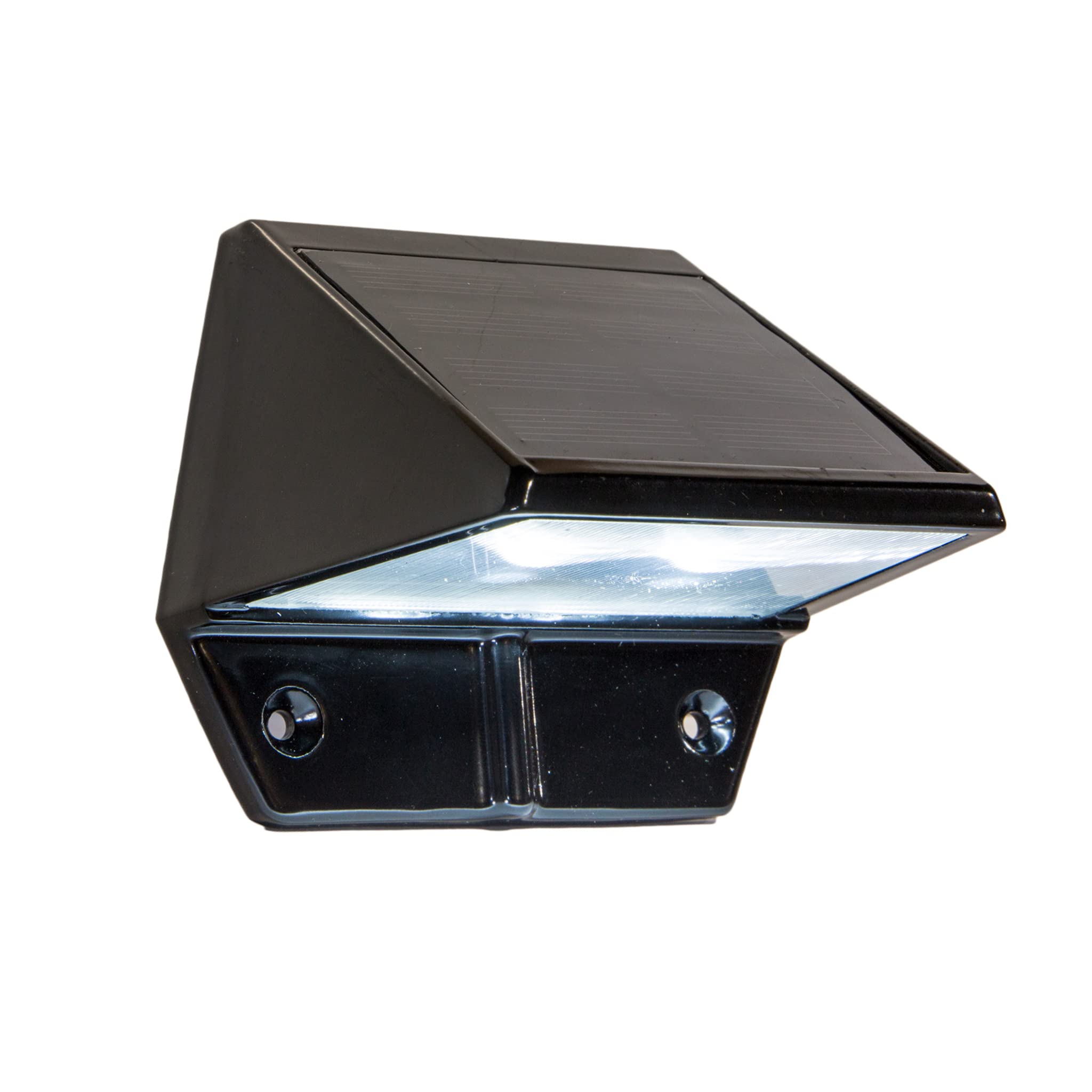 Classy Caps Sl178 Solar Integrated Led Deck & Wall Light - Black Aluminum