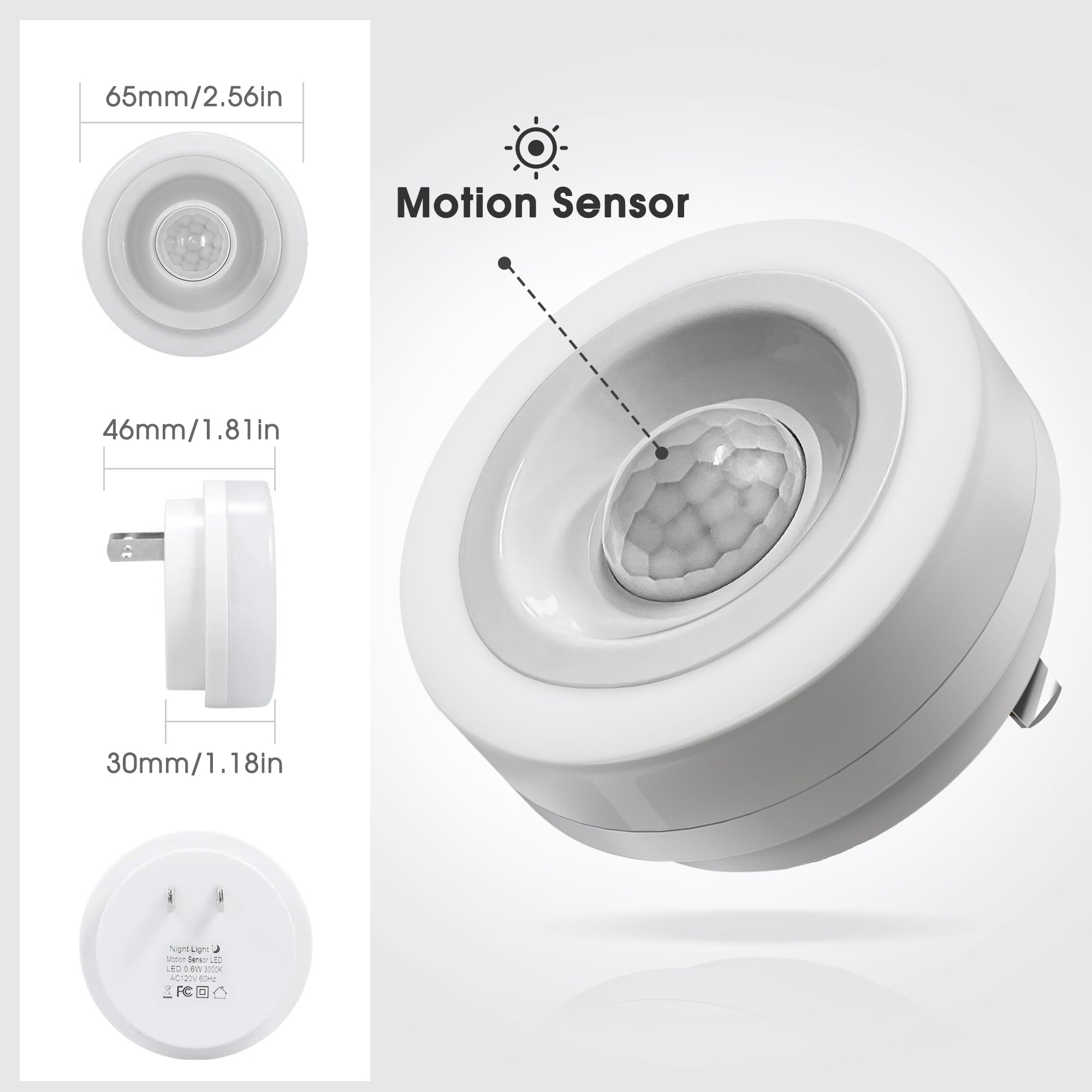 Briignite Motion Sensor Night Light Orange  [2 Pack] Night Lights Plug Into Wall  Auto On/Off Motion Activation Nightlight  Energy-Saving 0.6W Led Amber Night Light  Ideal For Kids  Bedroom  Bathroom