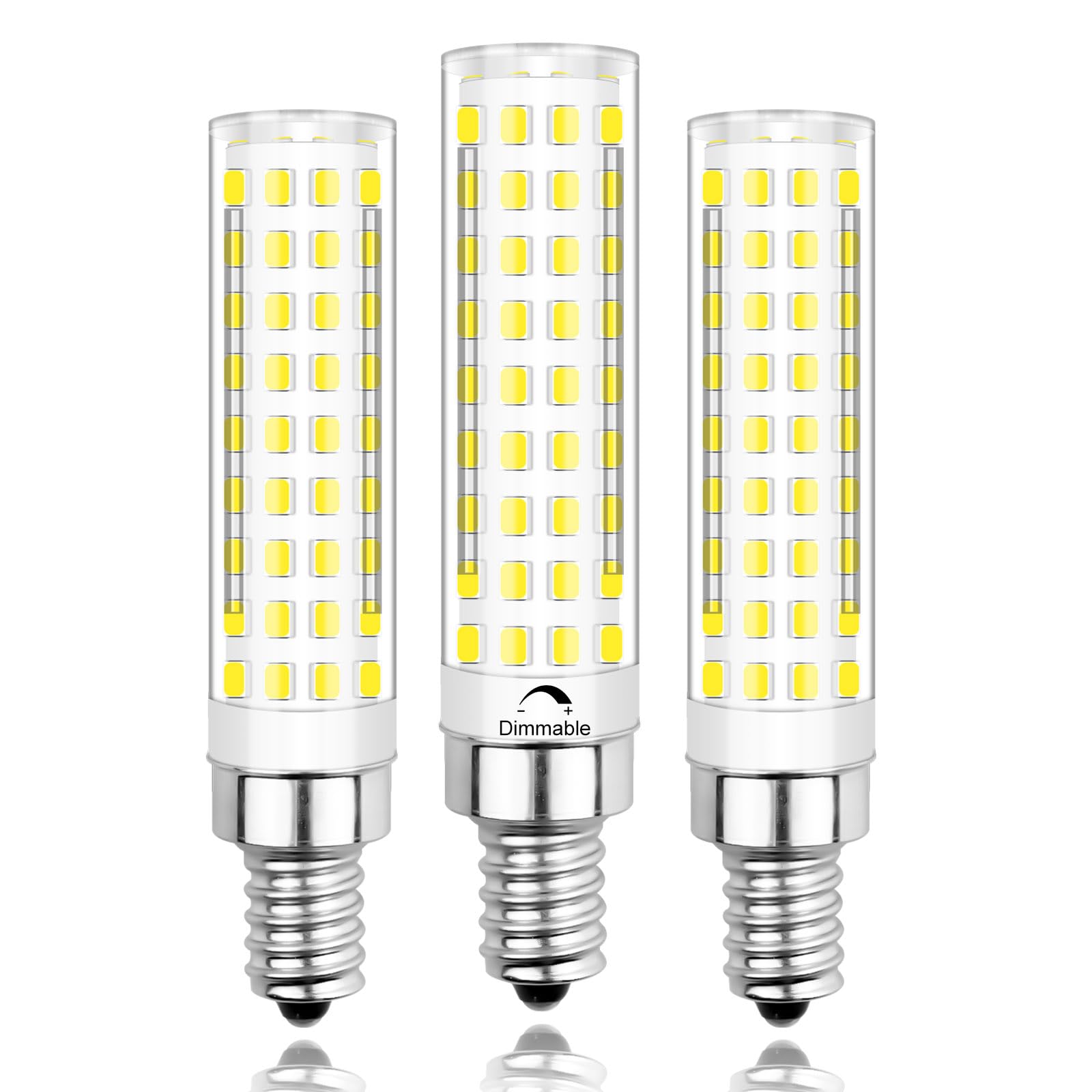 Tzhilan E12 Led Bulbs 100 Watt Equivalent 10W Candelabra Light Bulbs Dimmable, Cool White 6000K, Ac120V 1100 Lumen For Chandelie