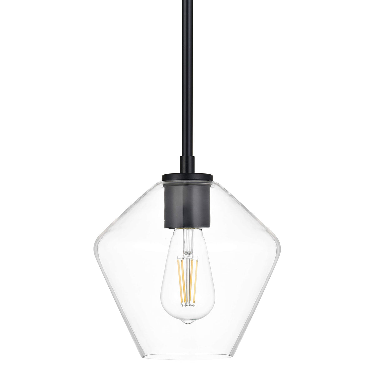 Linea Di Liara Macaria Modern Glass Farmhouse Pendant Lighting For Kitchen Island And Over Sink Lighting Fixtures Matte Black Pe