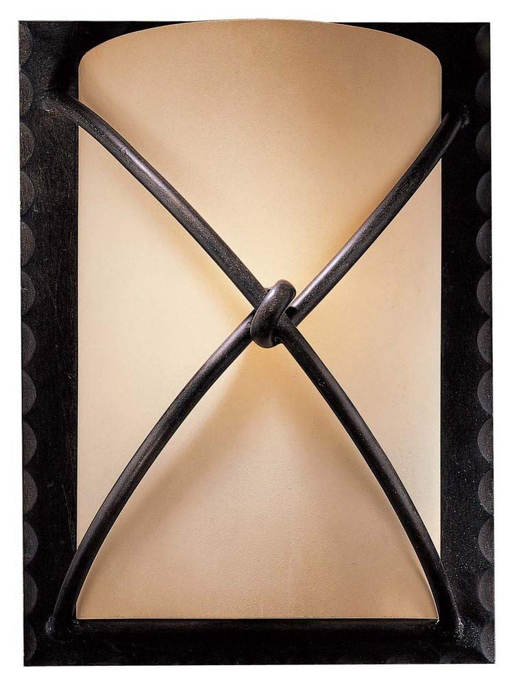 Minka Lavery Aspen II Wall Sconce, 1-Light, 100W, 9.25inH x 12.5inW, Alloy Steel, Aspen Bronze, Model 1972-