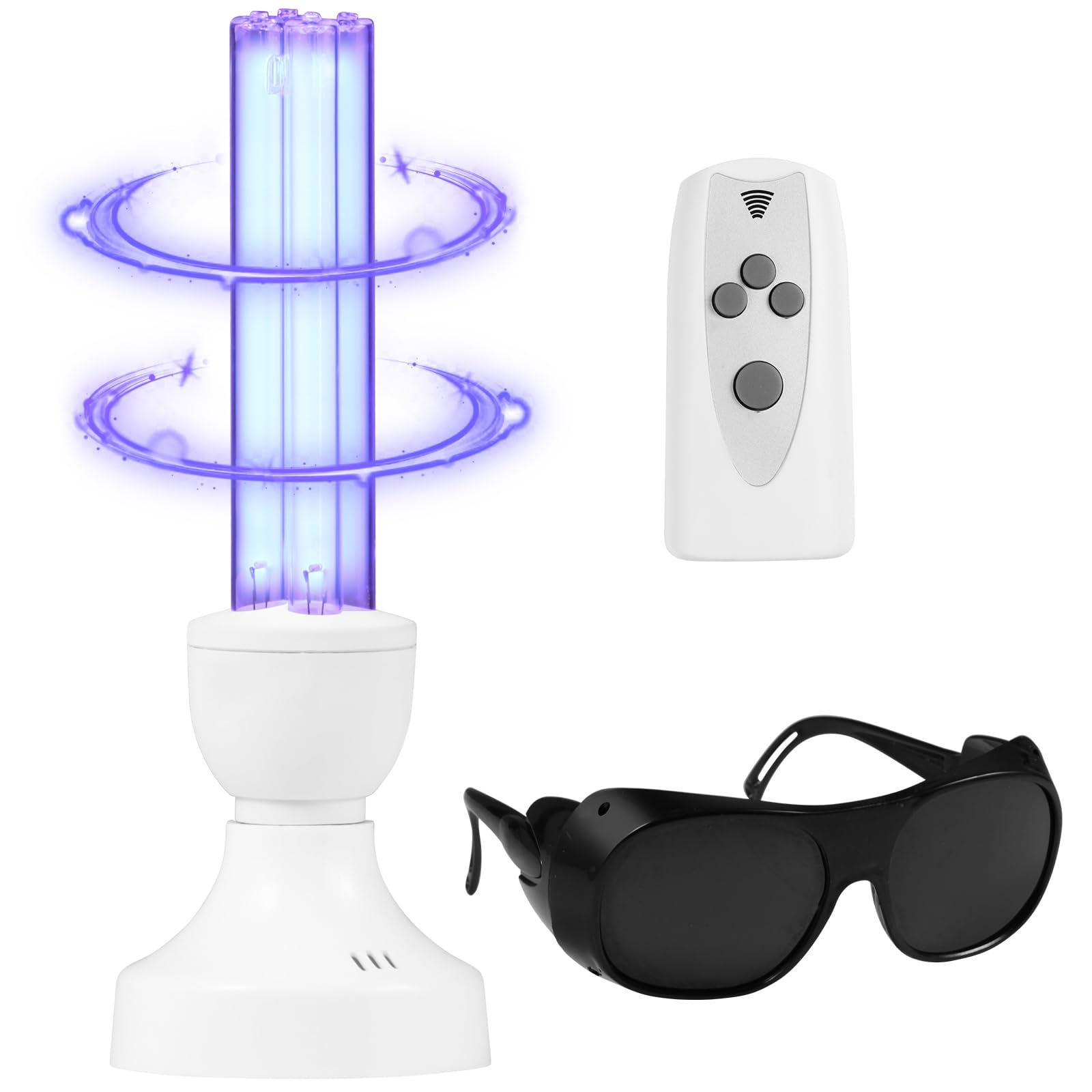 Tesiplz 25W UV Light UVC Lamp | 265nm Air & Surface Refreshment | Remote Control, Borosilicate Bulb, 3-Stage Timer | Sturdy Buil