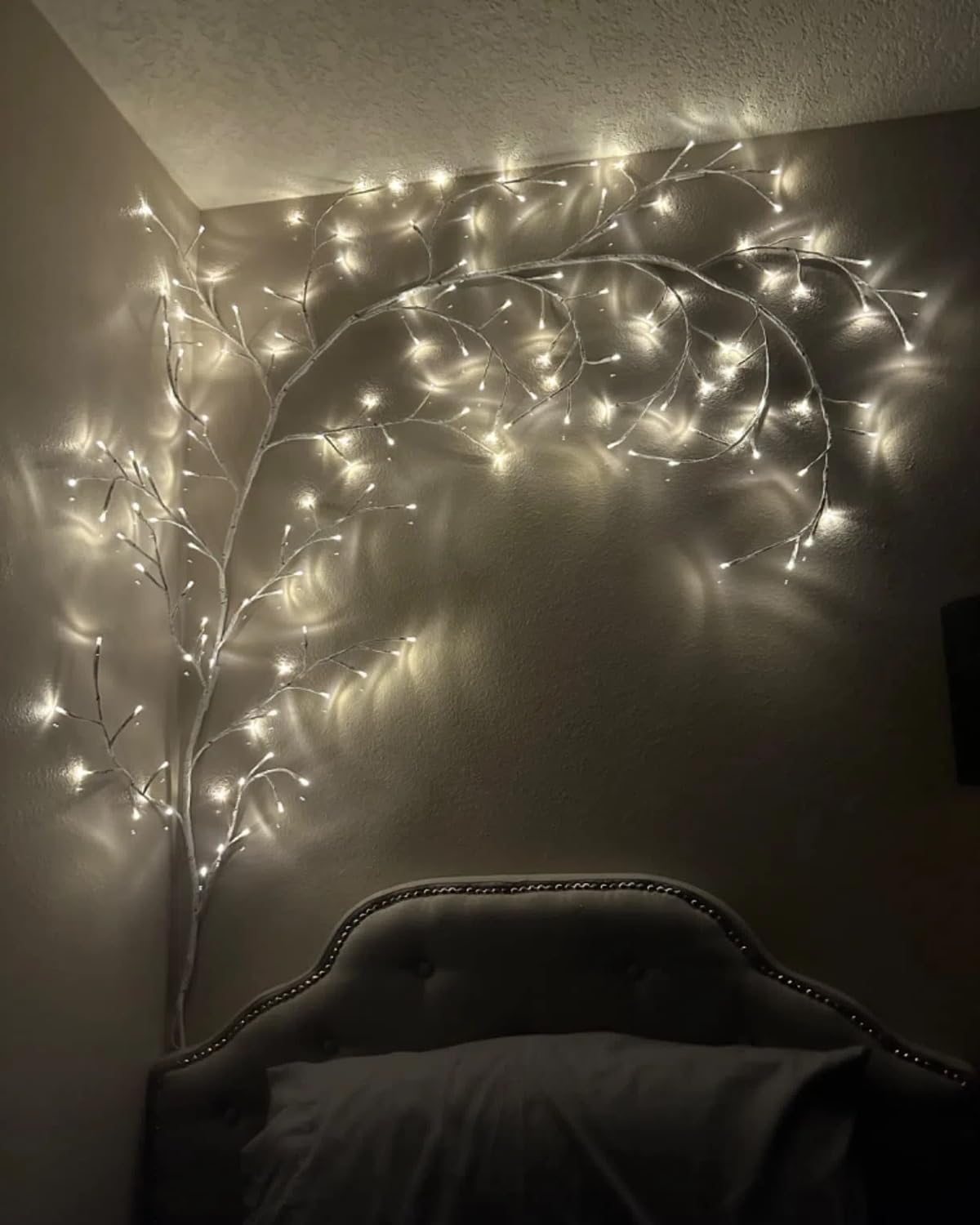 NIDISETPJAS 2pcs Enchanted Willow Vine Lights with Remote, 18 Branches, 144 LEDs, White Color, Model JT-EL/FC045V0800