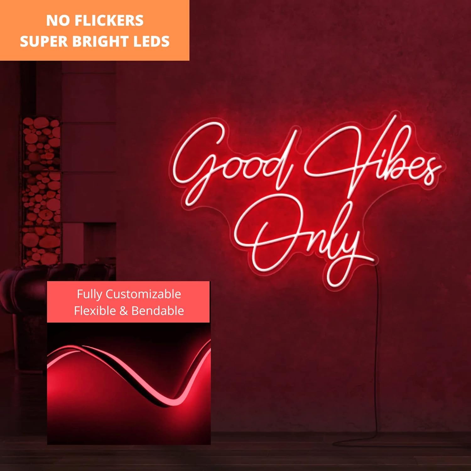 Owofydr Led Strip Lights Bright And Durable Neon Rope Lights 16.4Ft/5M For Lighting Decoration Indoors Outdoors[No Power Adapter] Neon Light Strip Red