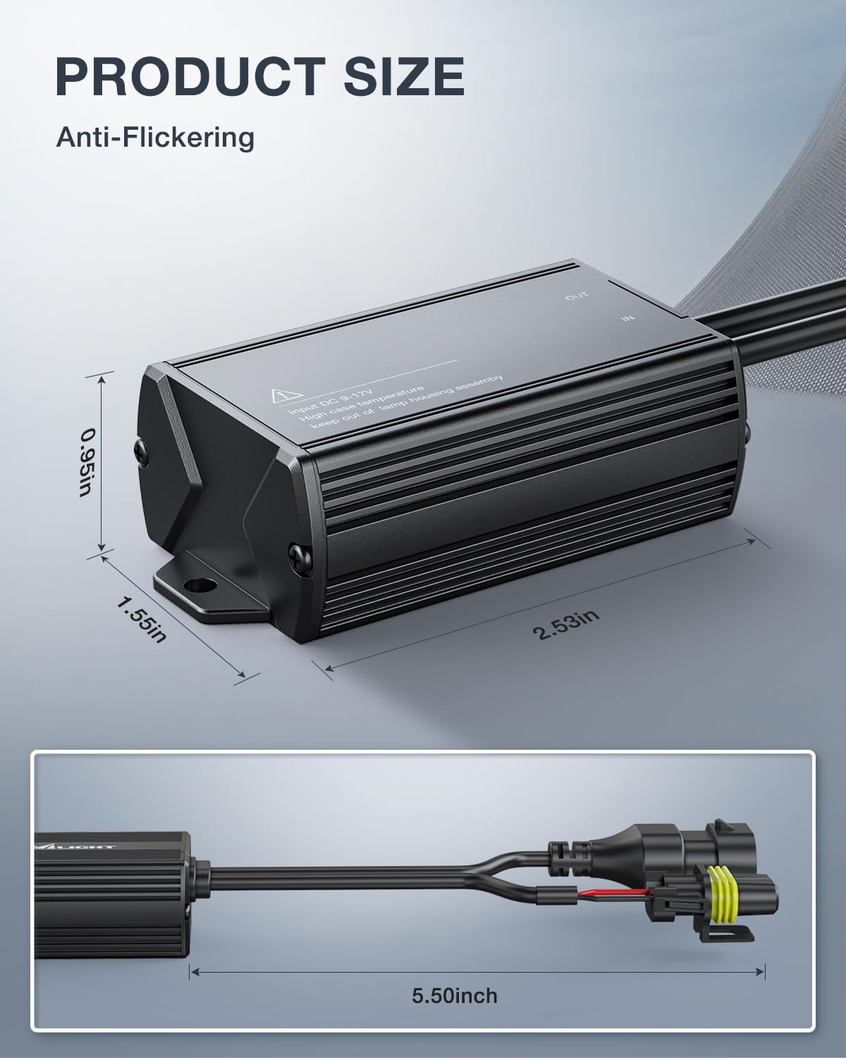 Nilight 9005/9006/9012 LED CANbus Decoder - Anti-Flickering Harness Error Free Resistor Capacitor for LED Headlight Bulb, Pack o