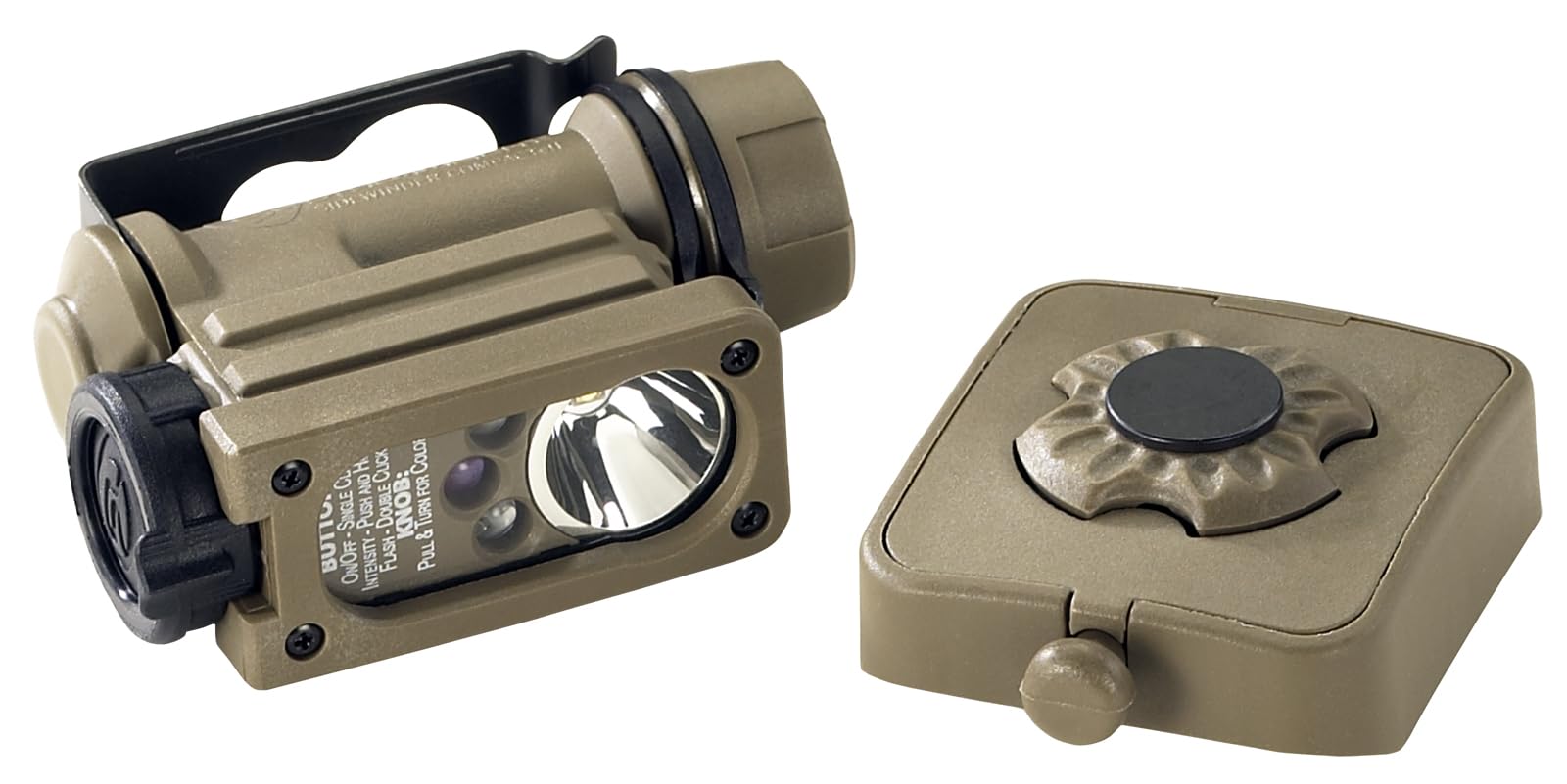 Streamlight 14533 Sidewinder Compact Ii Aviation Model 47-Lumen Flashlight With Nvg Mount, White, Green, Blue And Ir Leds, Coyot