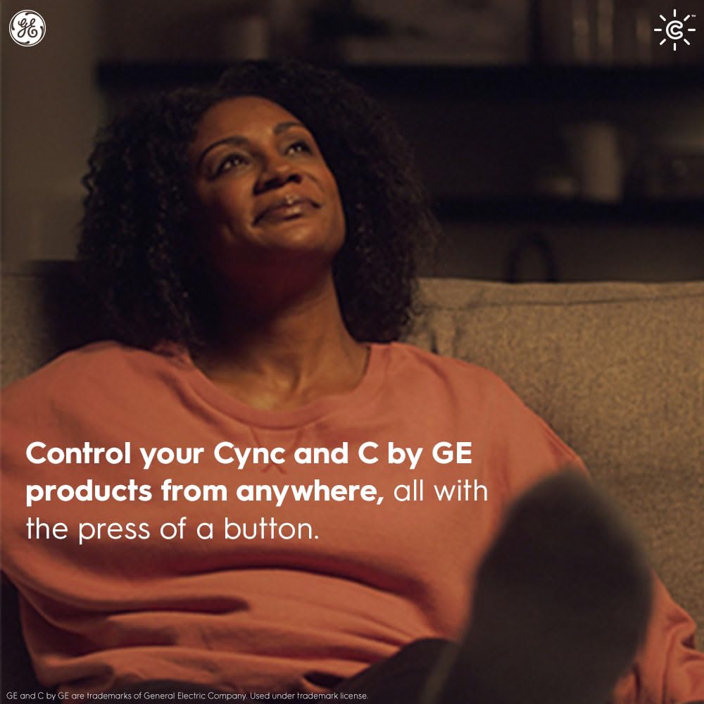 Ge Cync Smart Remote, Wire-Free, Battery-Powered, White Tones Control, Bluetooth Remote