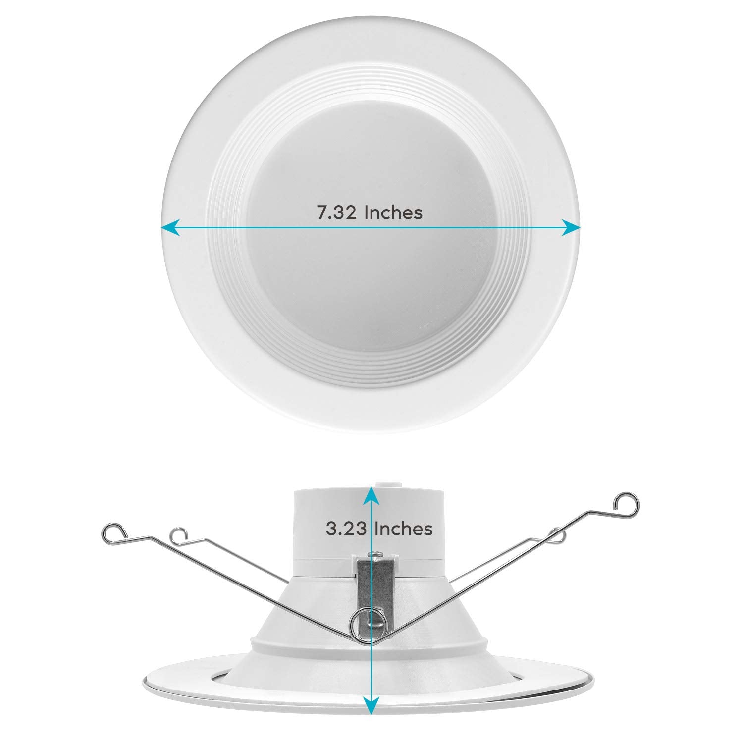 Luxrite 5/6 Inch Led Recessed Retrofit Downlight, 14W=90W, Cct Color Selectable 2700K | 3000K | 3500K | 4000K | 5000K, Dimmable Can Light, 1100 Lumens, Wet Rated, Energy Star, Baffle Trim (6 Pack)