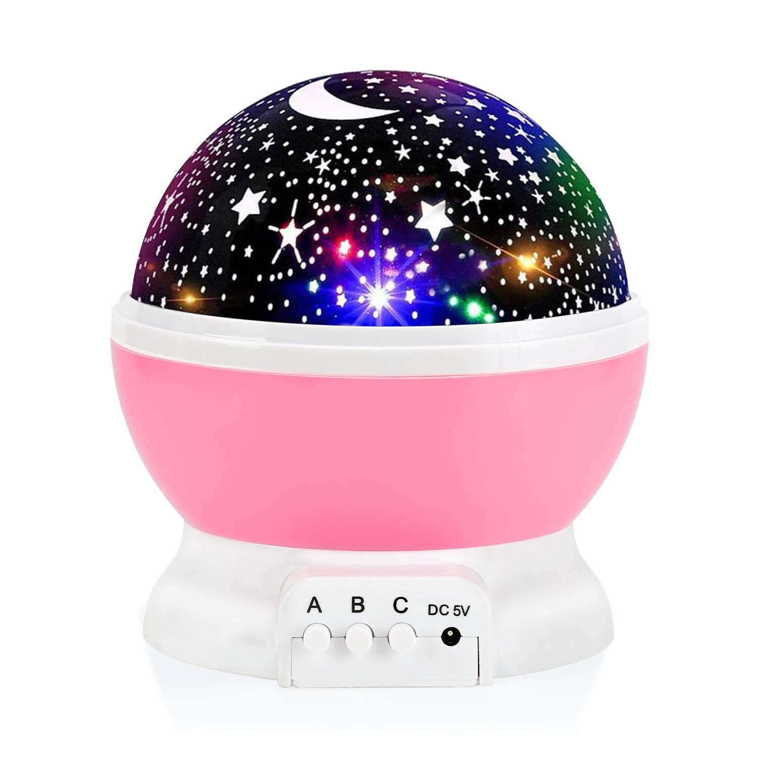 RICTLY Night Light for Kids, Kids Night Light, Star Night Light, Nebula Star Projector 360 Degree Rotation - 4 LED Bulbs 12 Light Color Changing with USB Cable, Romantic Gifts for Men Women Children