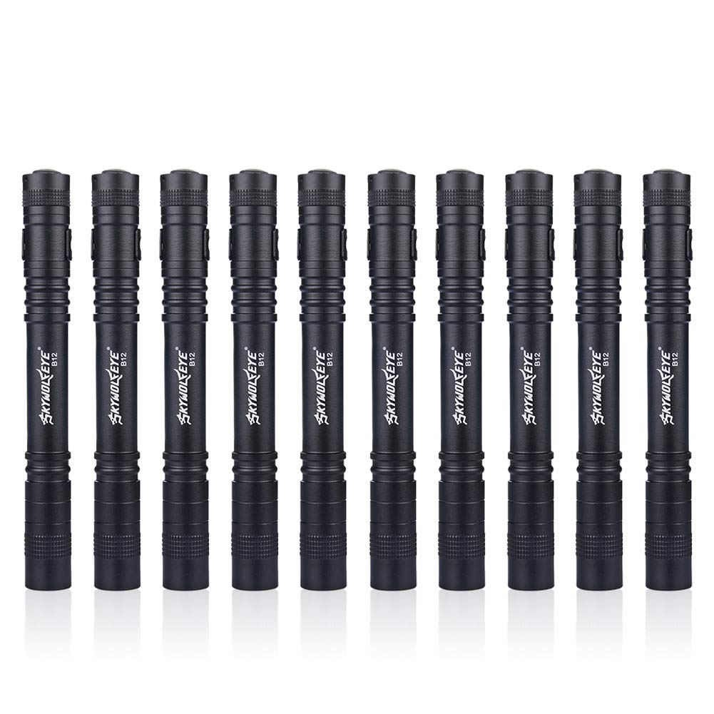 Cussity LED Medical Penlight 1000 Lumen Aluminum Clip Flashlight 10 Pcs #013 Model B12