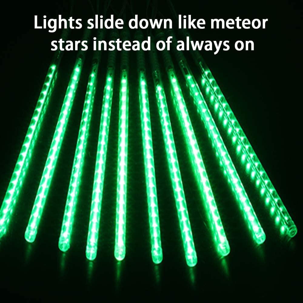 Roytong Christmas Lights, Meteor Shower Lights 20 Inch 10 Tube 540 Led Rain Falling Icicle Cascading Lights For Xmas Tree Halloween Decoration Wedding Party, Christmas Decorations Outdoor Yard