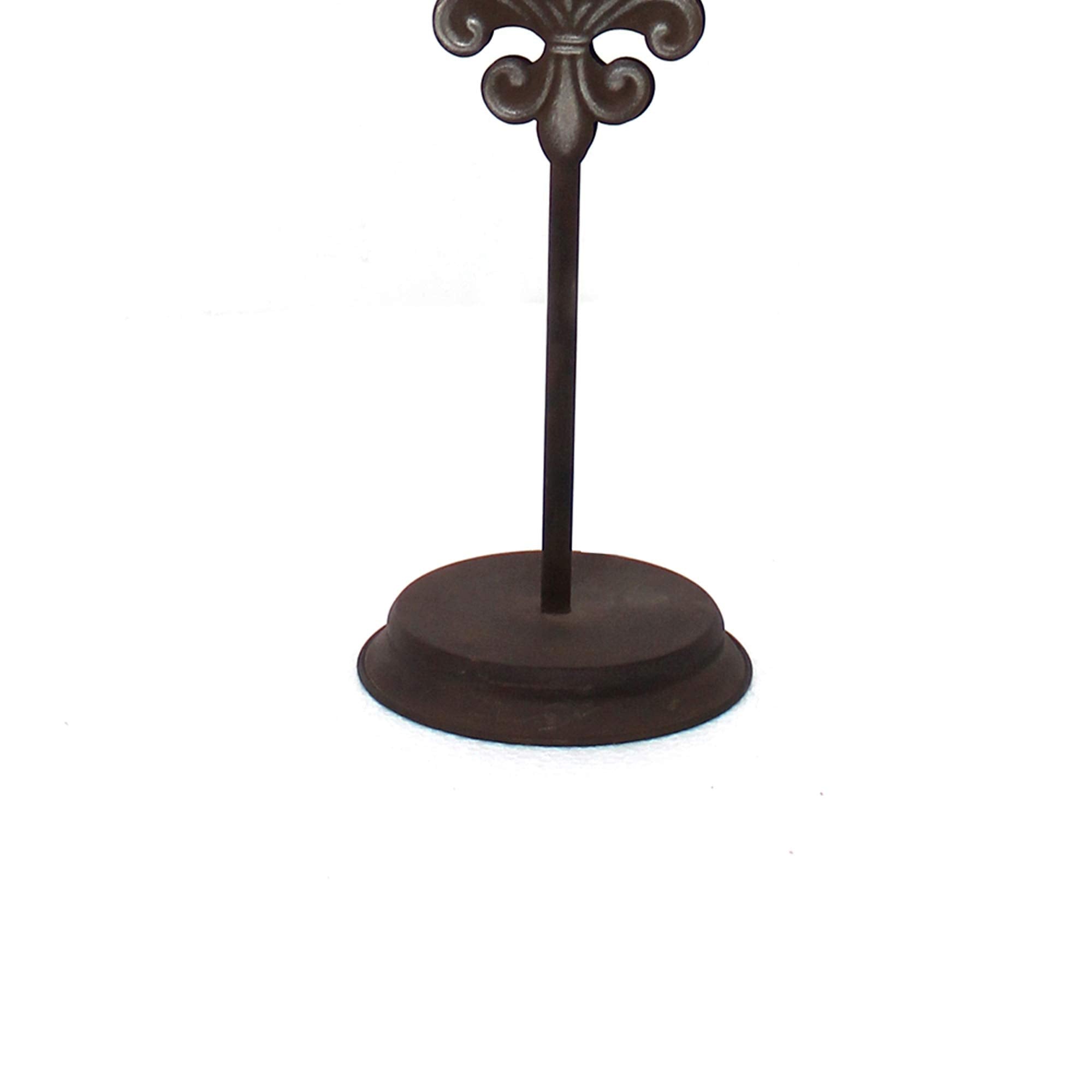 Benzara Metal Table Lamp with Drum Shade, Fleur De Lis Accent, Black, Model BM217234