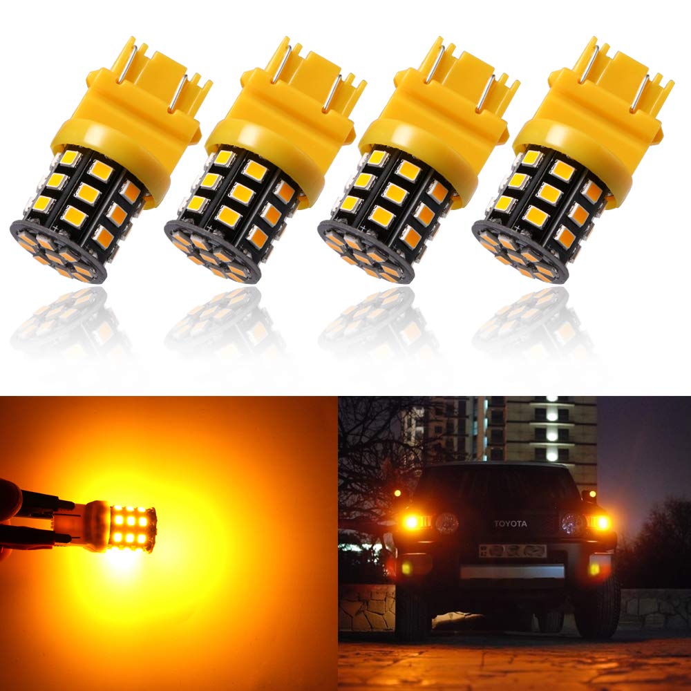Antline 3157 3156 3057 4157 3056 LED Bulbs Amber Yellow, 12-24V Super Bright 1000 Lumens Replacement for Turn Signal Blinker Lig