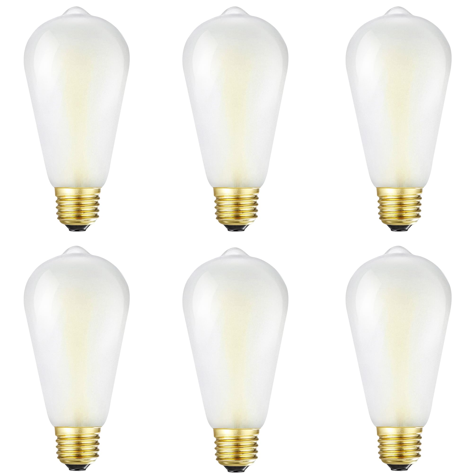 Homosum Dimmable E26 Frosted Led Edison Bulbs, 8W Equivalent 75W, 850Lm,Warm White 2700K,Ac120V,St58 Frosted Light Bulbs With 90