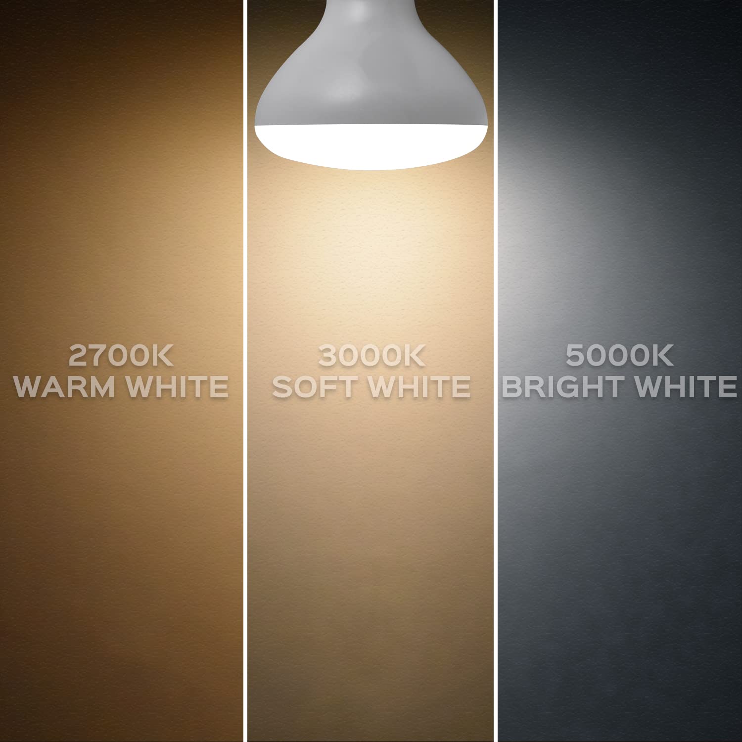 LUXRITE BR30 LED Bulb 4-Pack, 65W Equivalent, Dimmable, 850 Lumens, 10W, 3 Color Selectable (2700K/