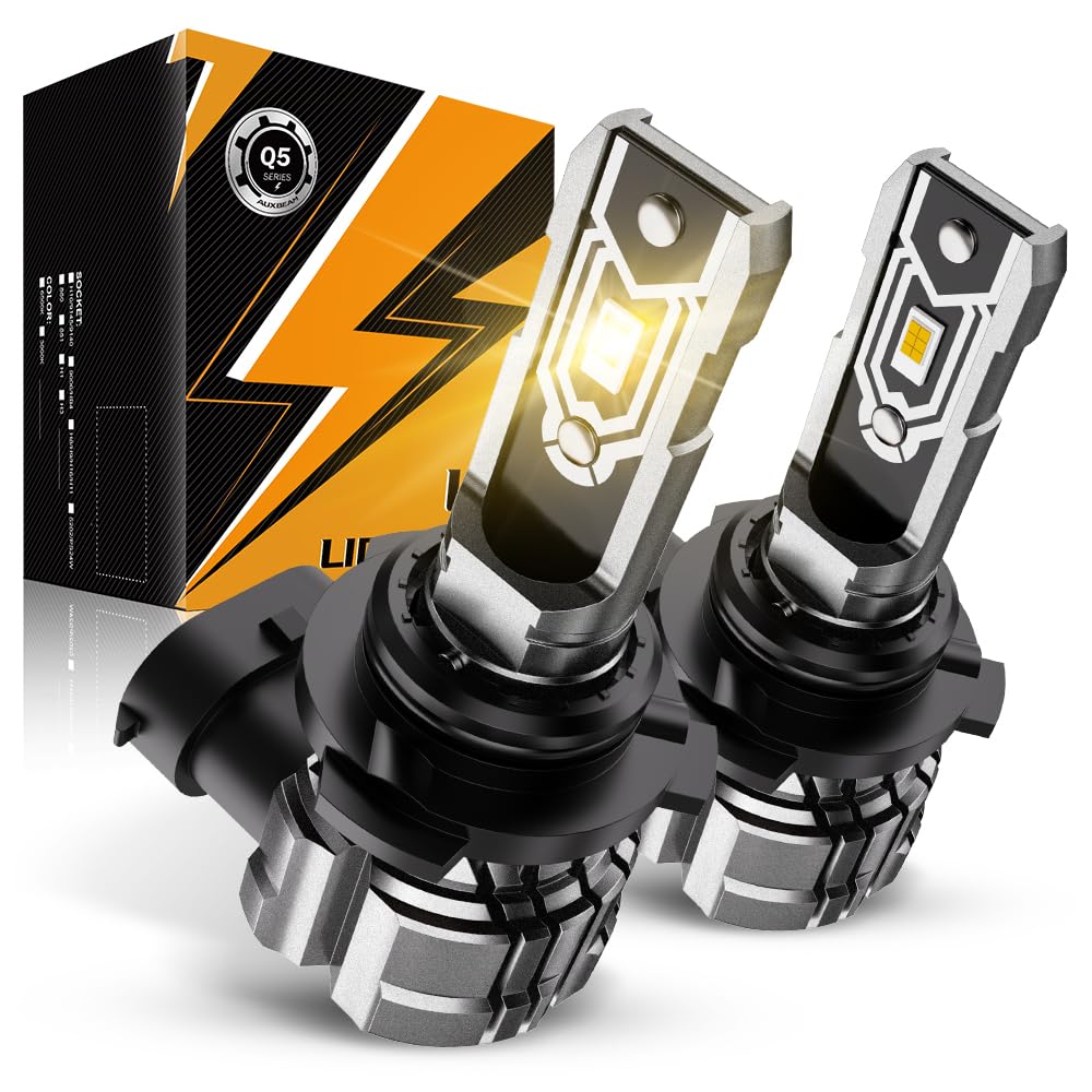 Auxbeam 3156 Turn Signal Lights - Cool White, 9006/HB4 Size