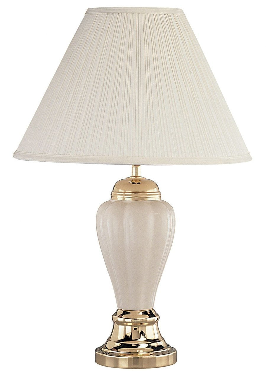 ORE International 6117IV 27-Inch 60-Watt Ceramic Table Lamp, Ivory