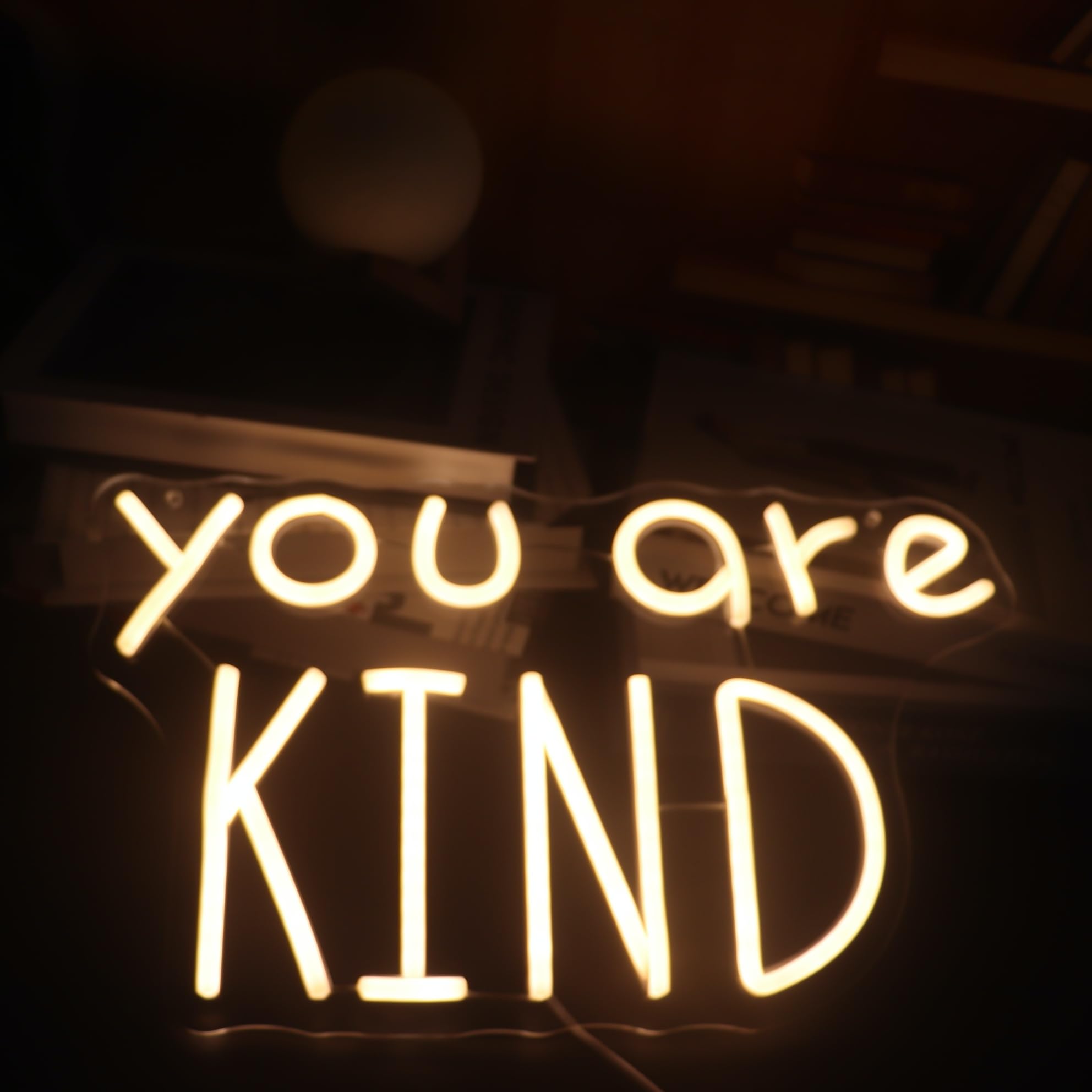 You Are Kind Neon Sign  Decorative Neon Lights For KidS Room Play Room Wall Decor Neon Light Sign  Christmas Birthday KidS Gift Thanksgiving Gift(Warm White)