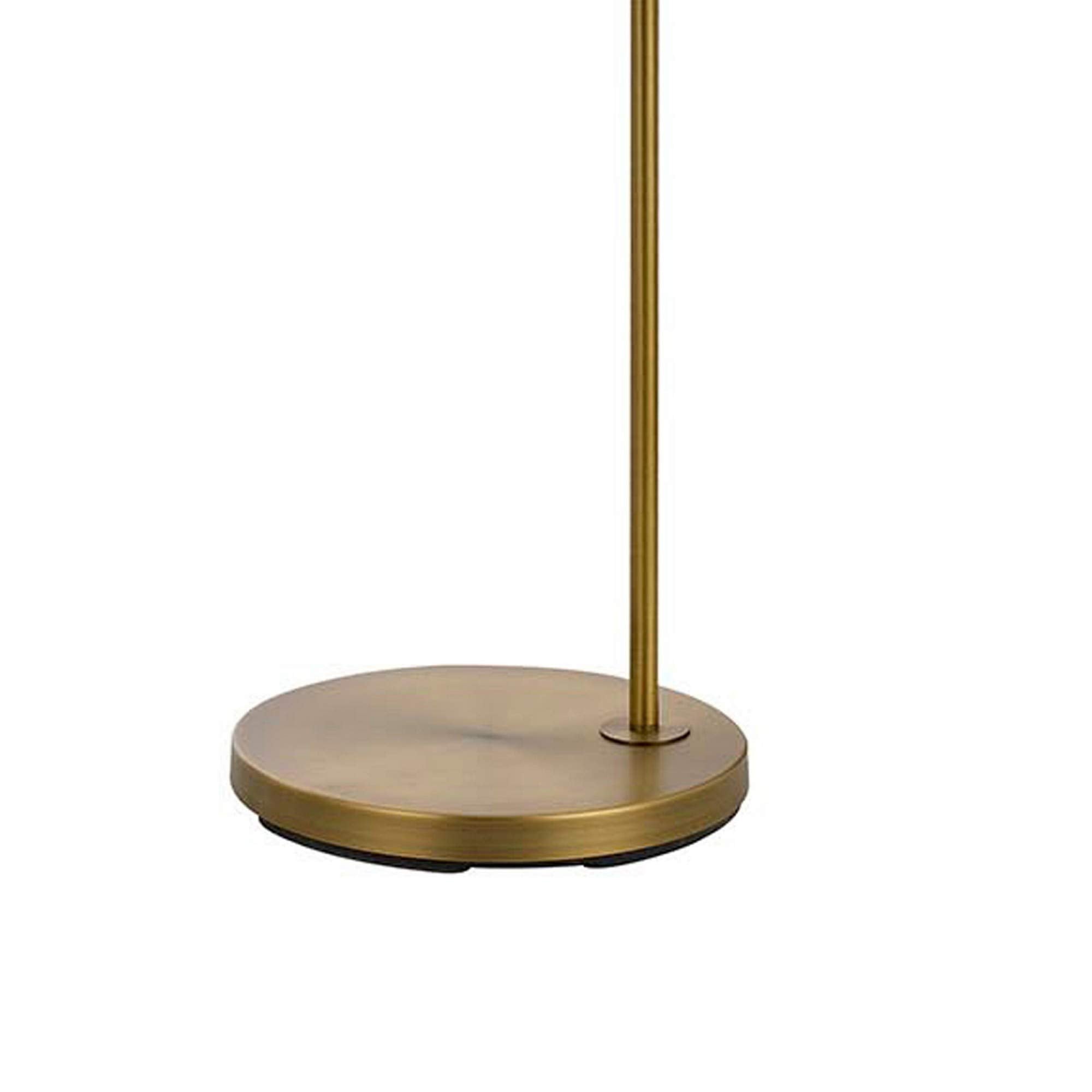 Benjara 60 Watt Metal Floor Lamp With Gooseneck Shape And Stable Base, Gold