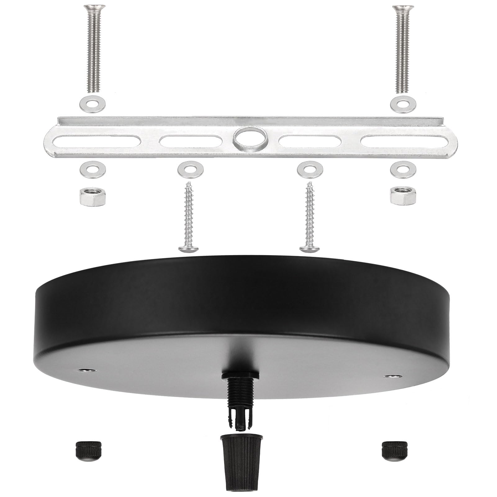 Sangle Sopffy Pendant Light Canopy Kit  5.8 Inches Ceiling Lighting Canopy Kit With All Mounting Hardware Modern Chandelier Ceiling Plate Cover For Pendant Lighting Fixtures  Black (Black)