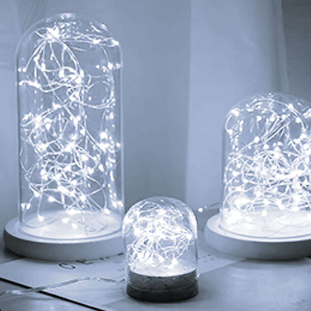 3 Pack 33Ft 100Led Fairy String Lights Battery Operated With Remote And Timer,Ip65 Waterproof Dimmable Copper Wire 8 Modes Twinkle Lighting For Indoor Outdoor Bedroom Christmas Decor-Cool White