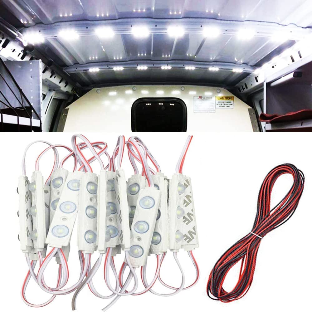 Royfacc 60 Led Van Light Car Interior Light Bright White Lighting Dome Lamp Ceiling Work Lights Kit For Van Truck Auto Car Vehic
