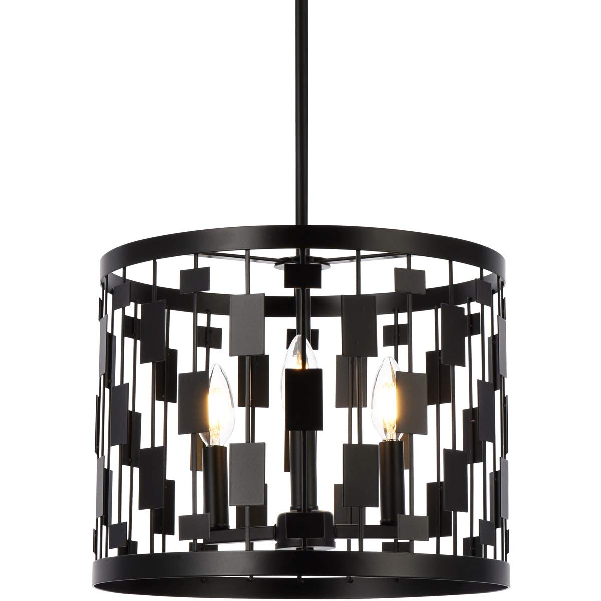 Living District Indoor Modern Home Decorative Bright Ceiling Levante 3 Lights Pendant in Black